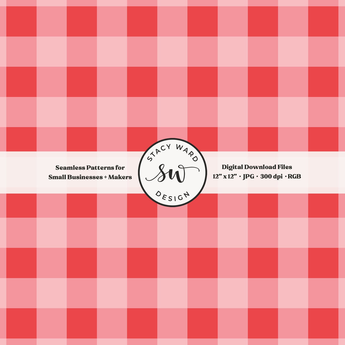 Woven Check gingham seamless pattern in red on pastel pink coquette picnic plaid blender pattern for fabric printing