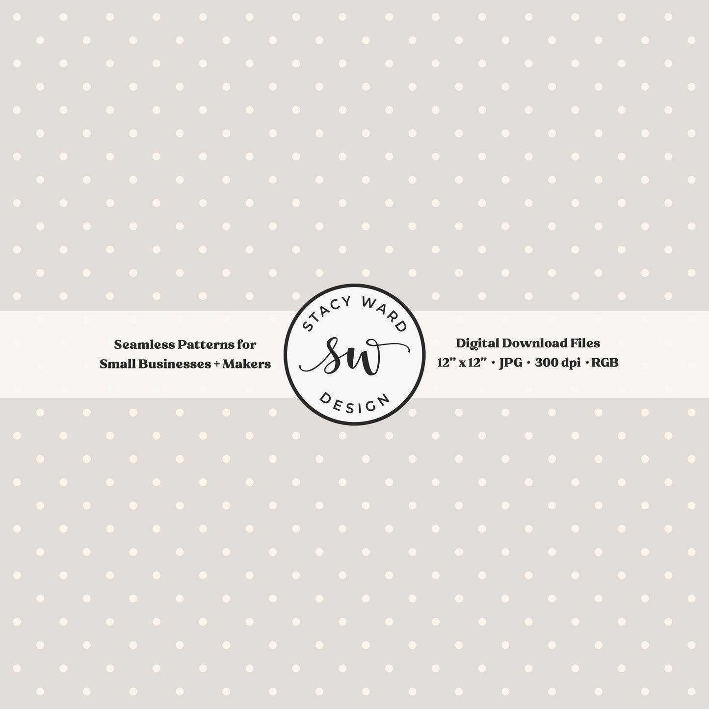 1/8" pin dot seamless pattern in cream on pale greige small scale polka dots blender print