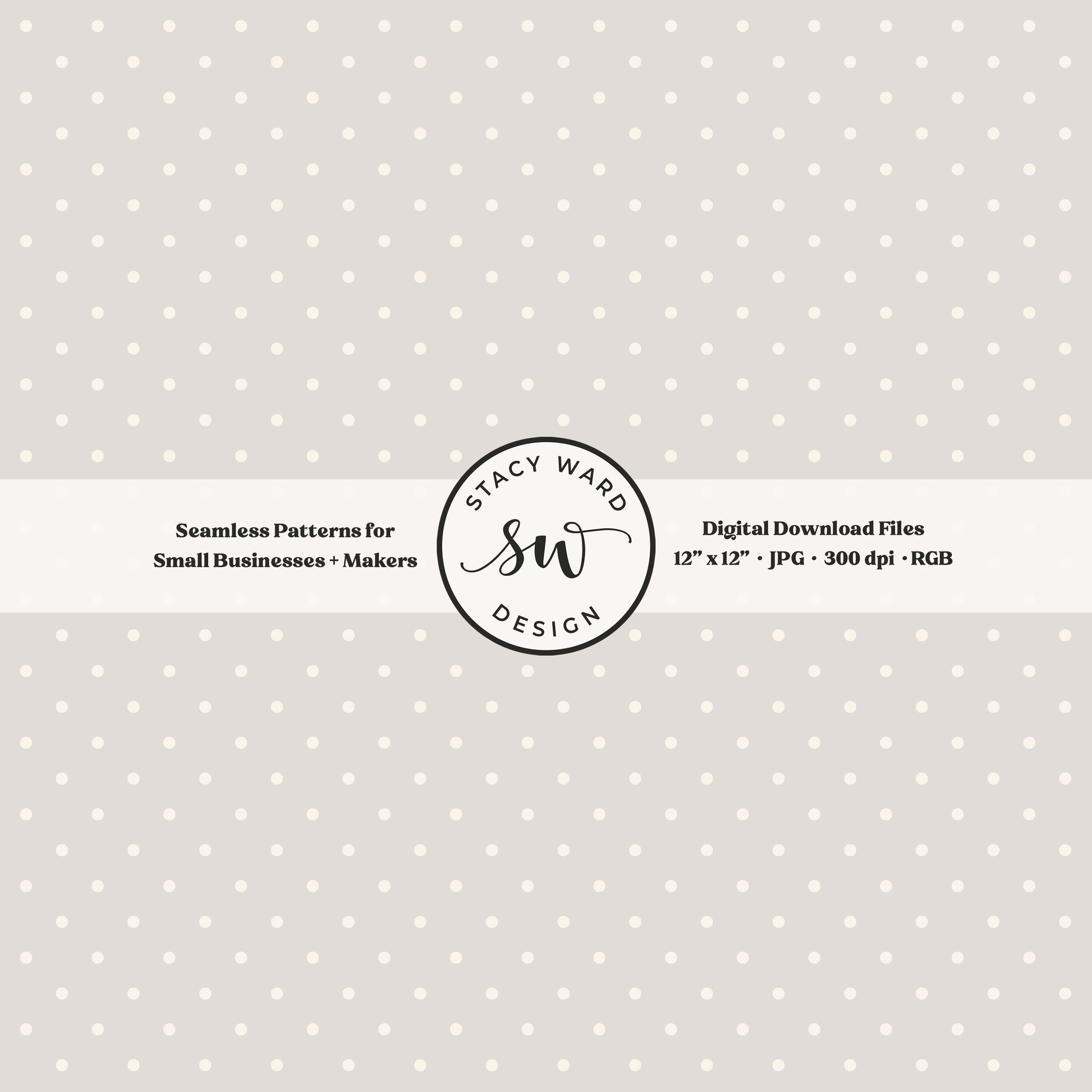 1/8" pin dot seamless pattern in cream on pale greige small scale polka dots blender print