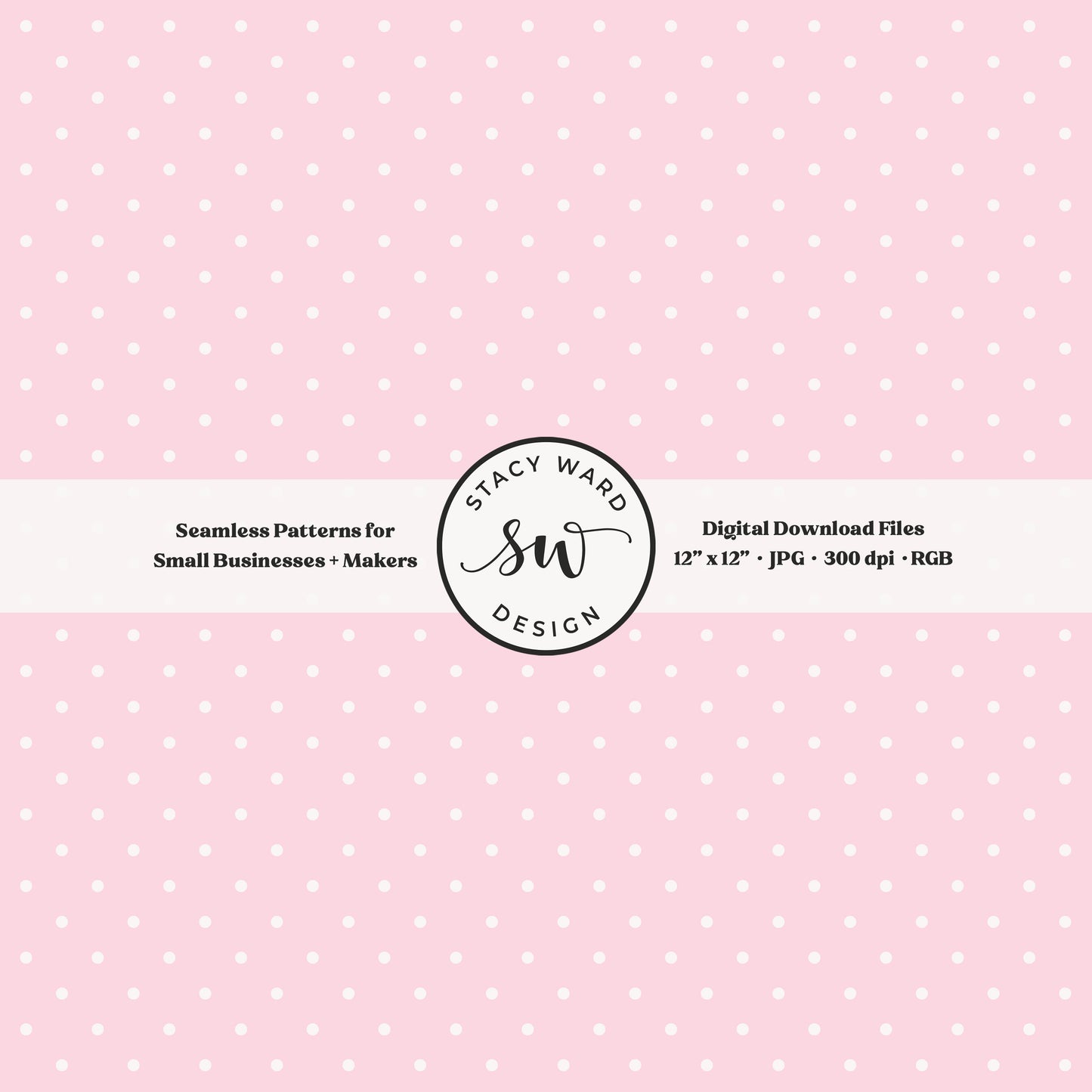 1/8" pin dot seamless pattern in off white on light pink small scale polka dots blender print