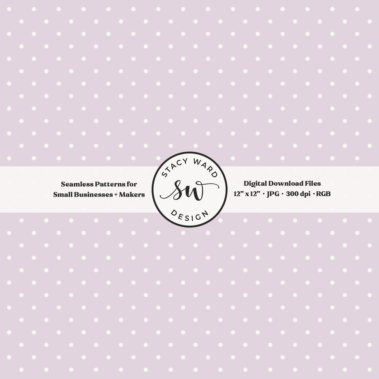 1/8" pin dot seamless pattern in off white on soft lilac small scale polka dots blender print