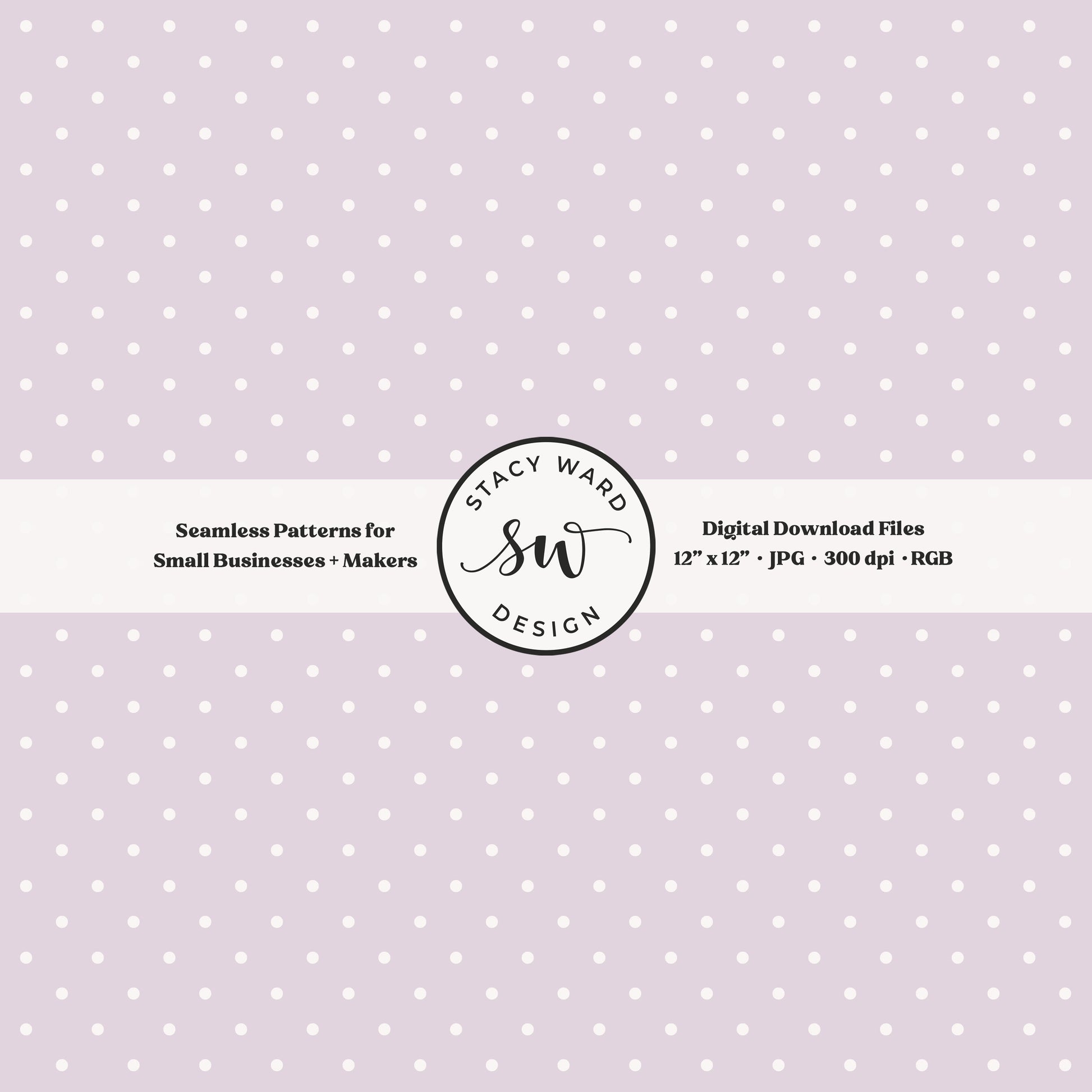 1/8" pin dot seamless pattern in off white on soft lilac small scale polka dots blender print