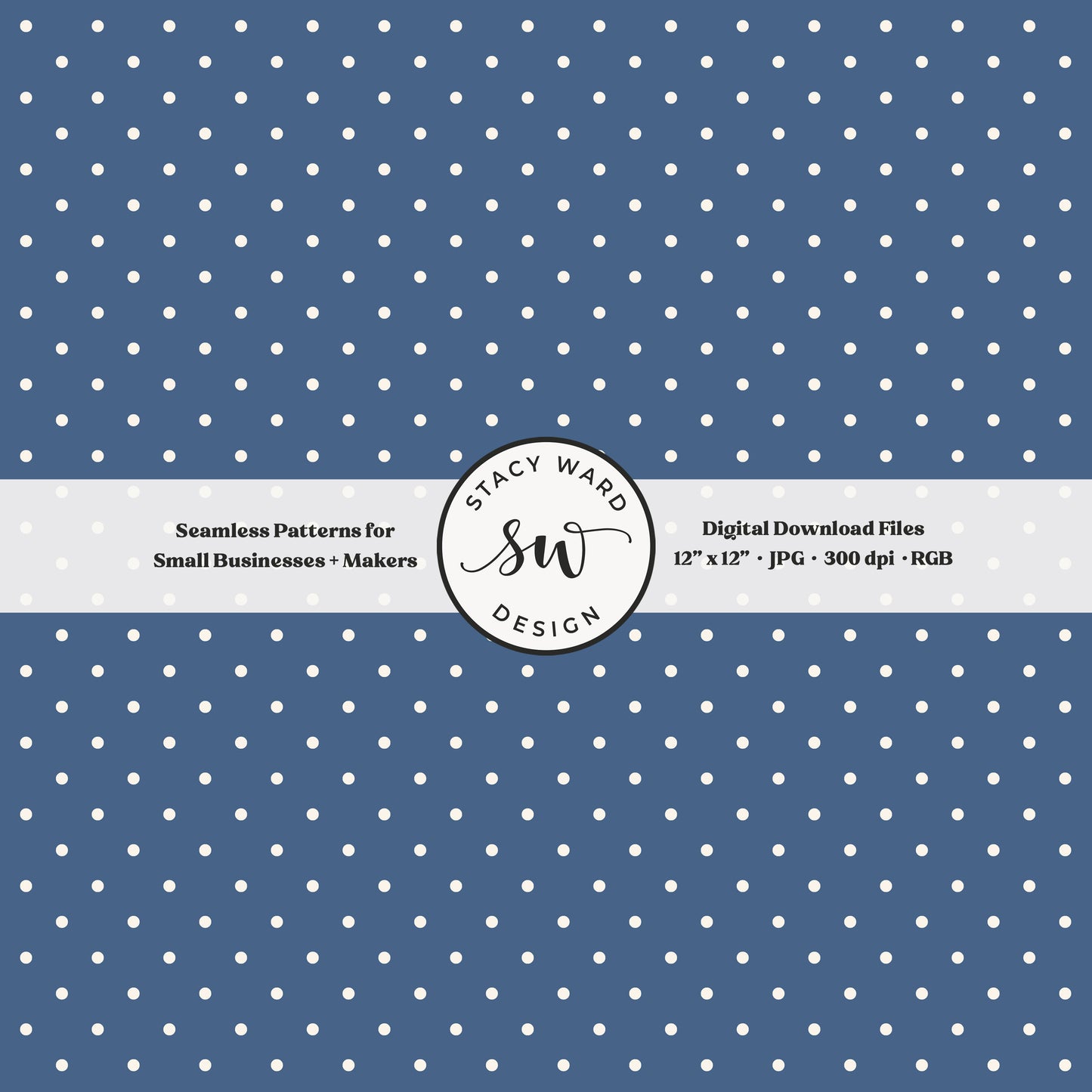 1/8" pin dot seamless pattern in cream on retro teal small scale polka dots blender print