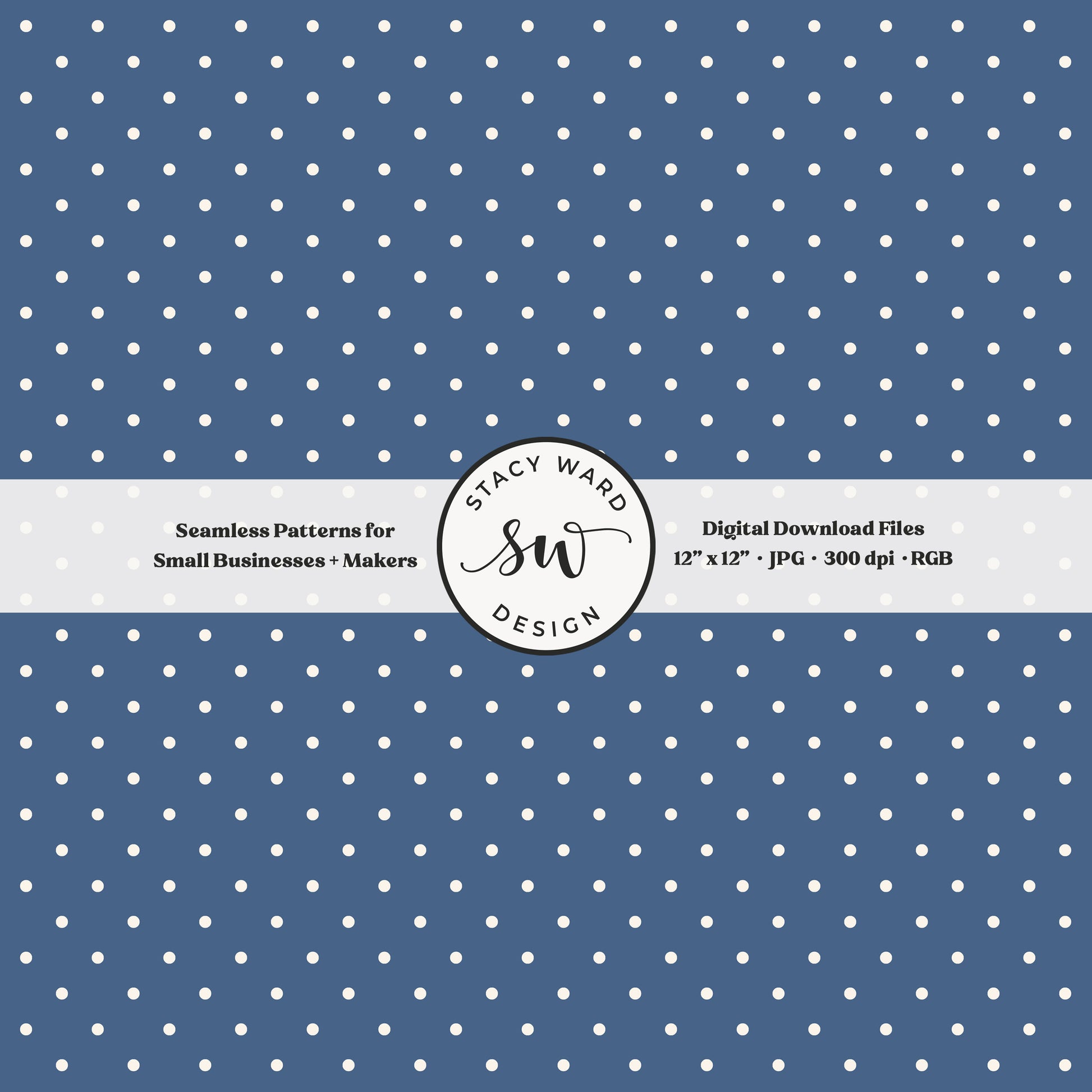 1/8" pin dot seamless pattern in cream on retro teal small scale polka dots blender print