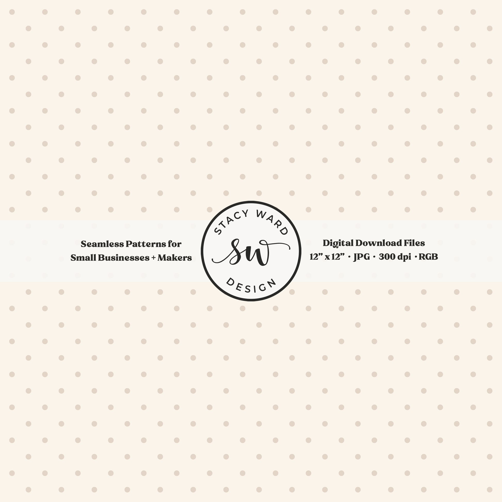 One eighth inch pin dot seamless pattern in soft brown on cream small scale polka dots coordinate digital file for fabric printing