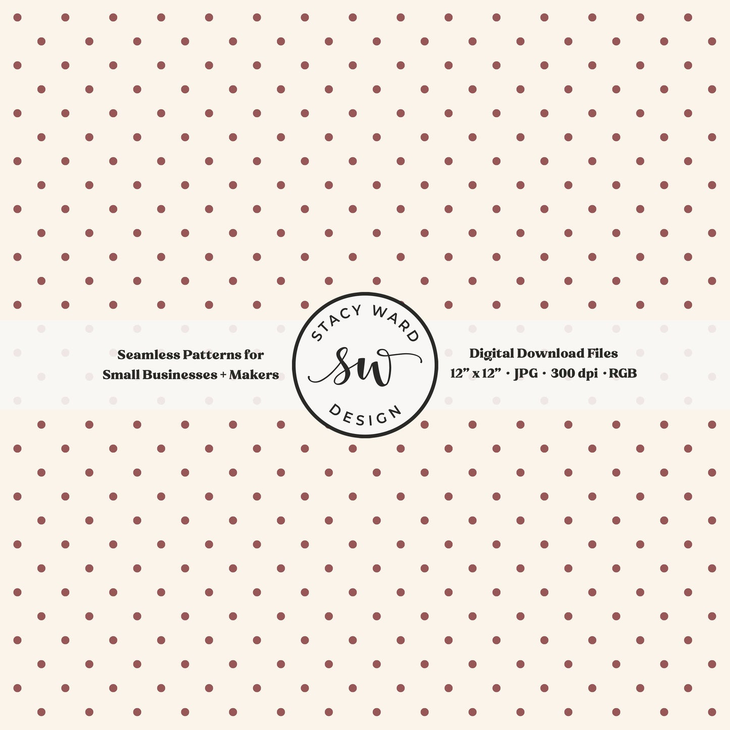 One eighth inch pin dot seamless pattern in burgundy on cream small scale polka dots coordinate digital file for fabric printing