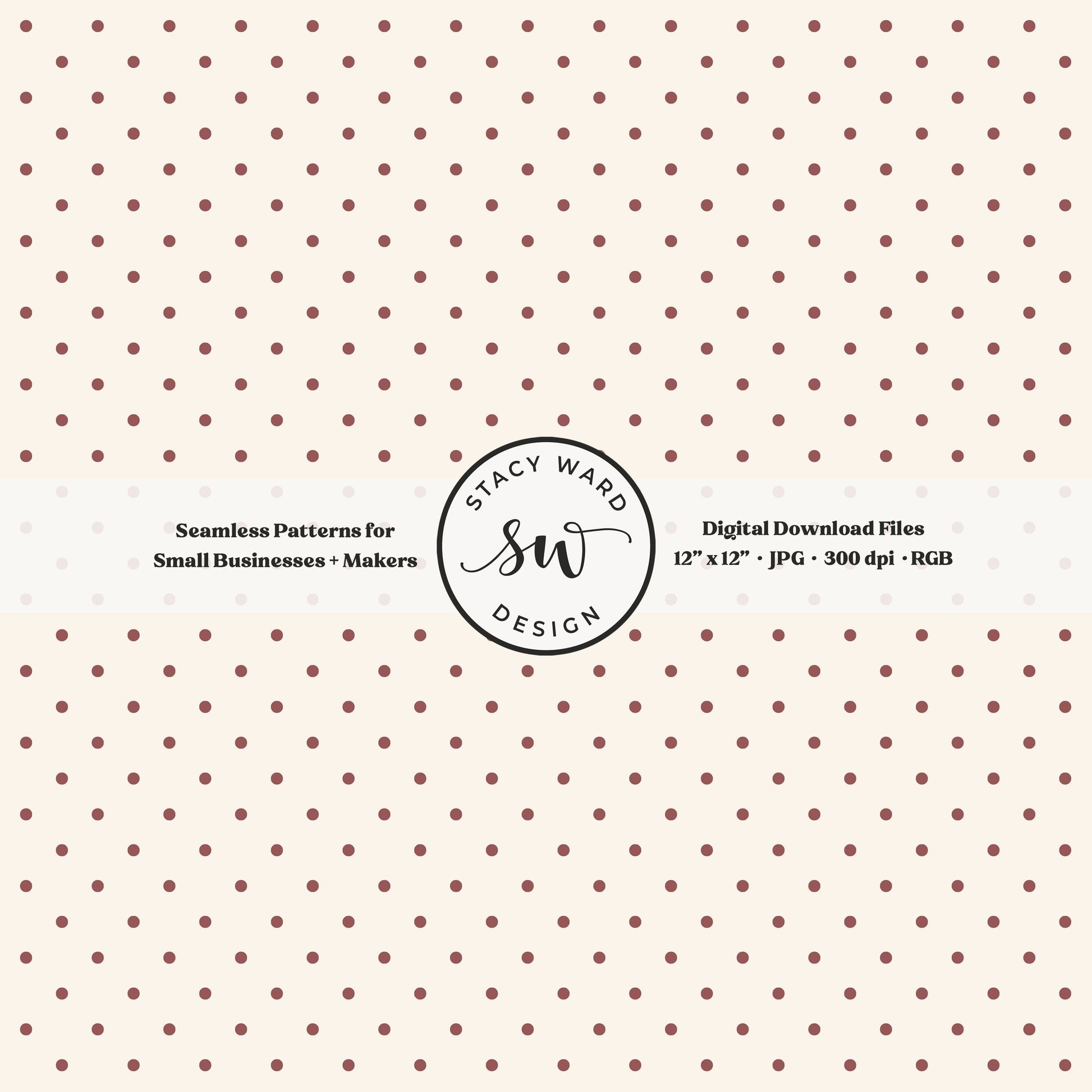 One eighth inch pin dot seamless pattern in burgundy on cream small scale polka dots coordinate digital file for fabric printing