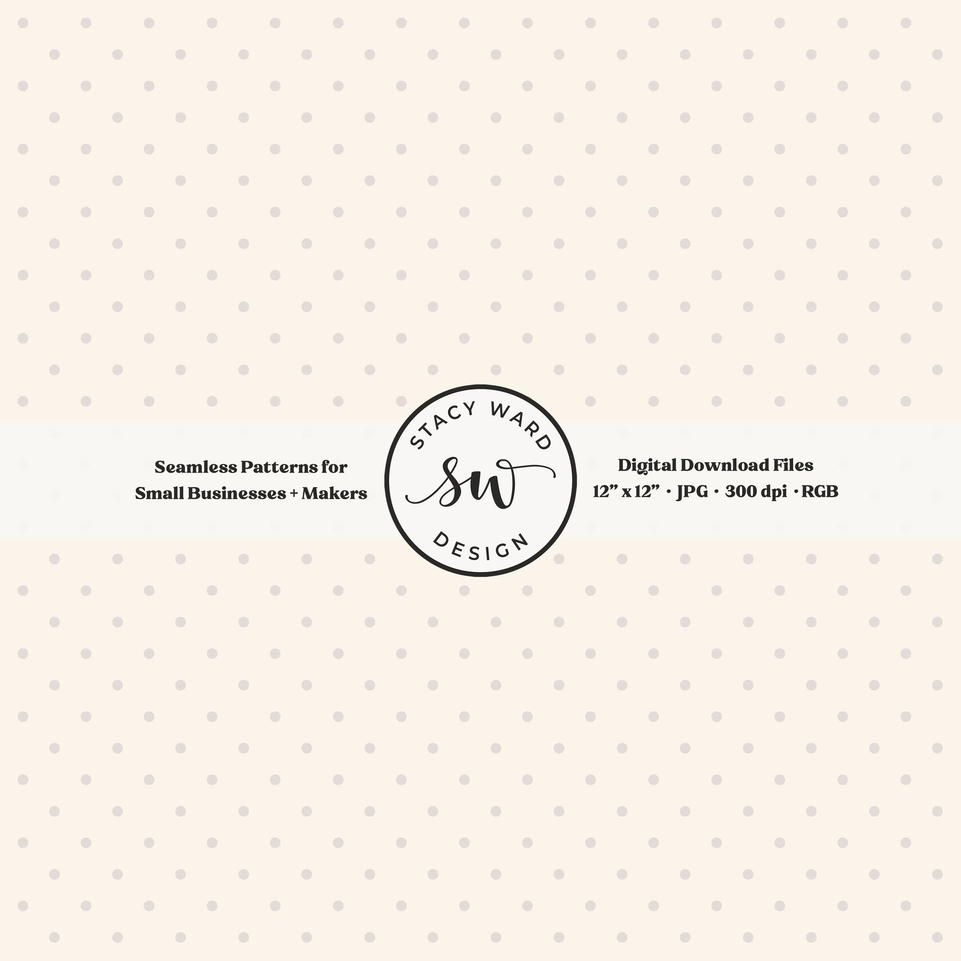 One eighth inch pin dot seamless pattern in pale greige on cream small scale polka dots coordinate digital file for fabric printing