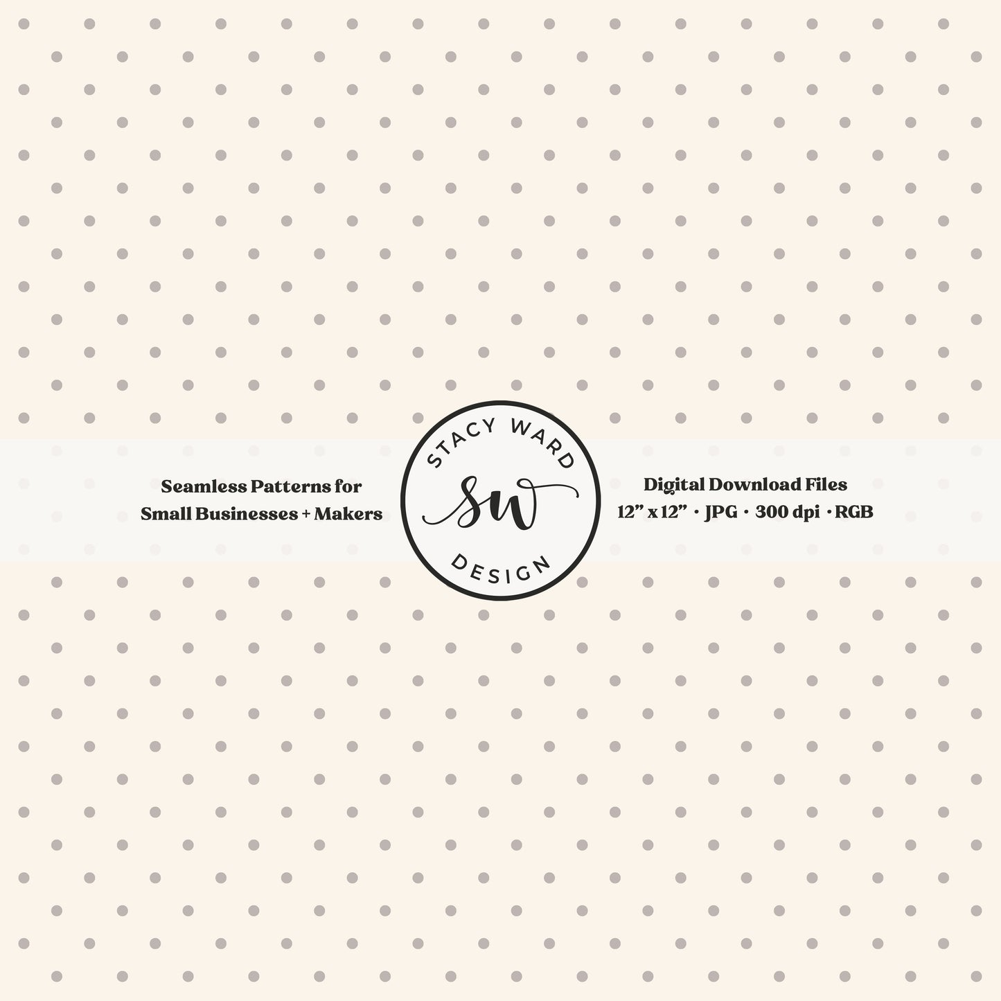 One eighth inch pin dot seamless pattern in grayish brown on cream small scale polka dots coordinate digital file for fabric printing