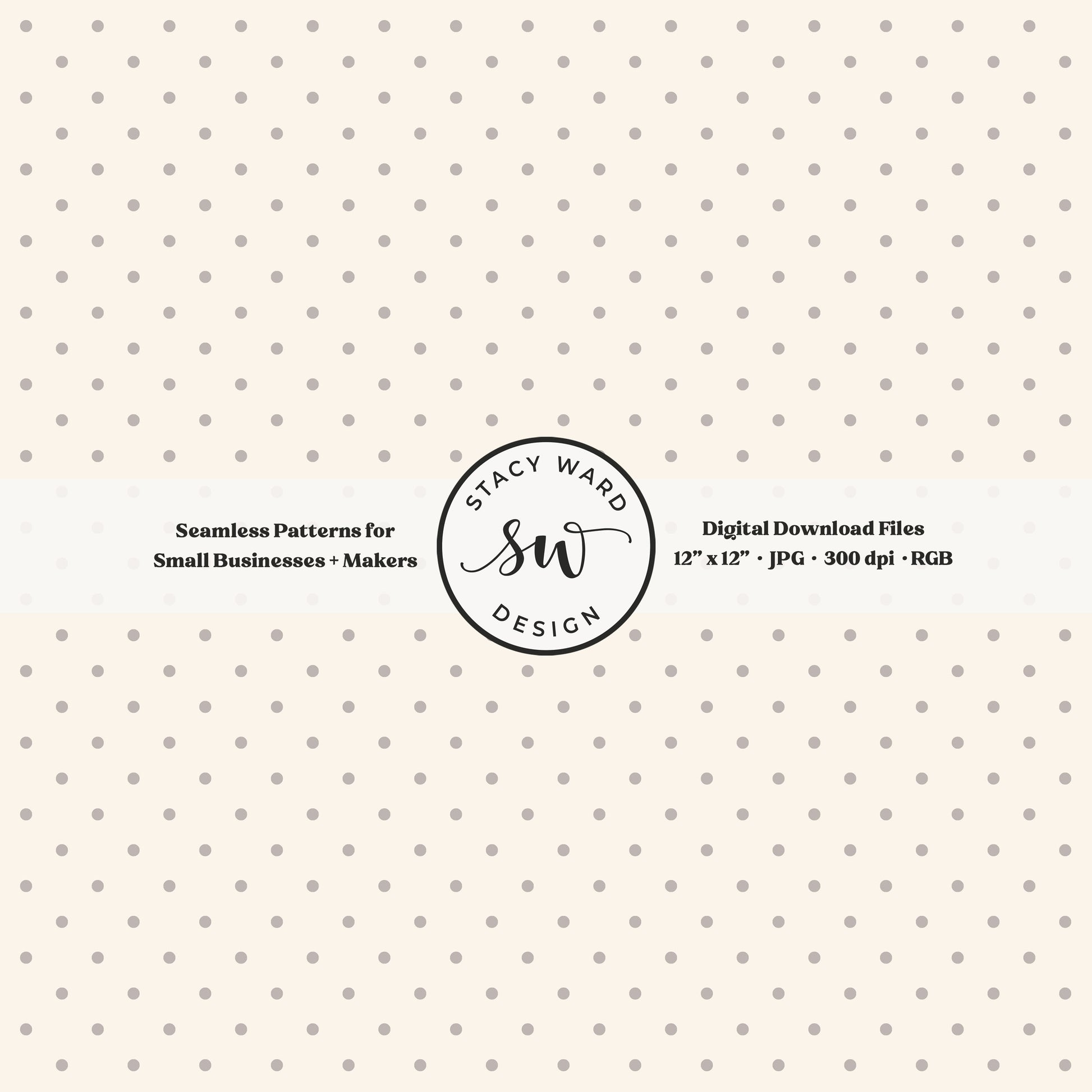 One eighth inch pin dot seamless pattern in grayish brown on cream small scale polka dots coordinate digital file for fabric printing