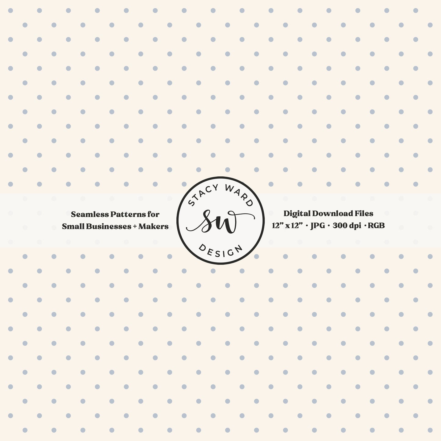 One eighth inch pin dot seamless pattern in soft blue on cream small scale polka dots coordinate digital file for fabric printing