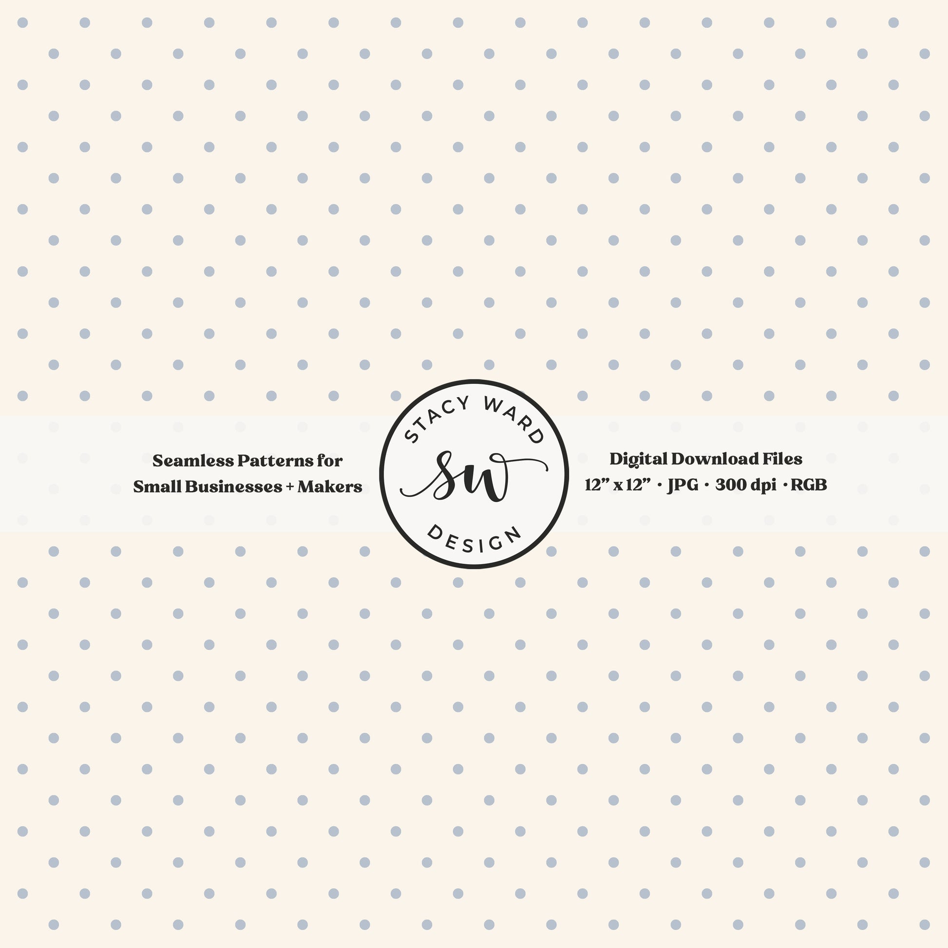 One eighth inch pin dot seamless pattern in soft blue on cream small scale polka dots coordinate digital file for fabric printing