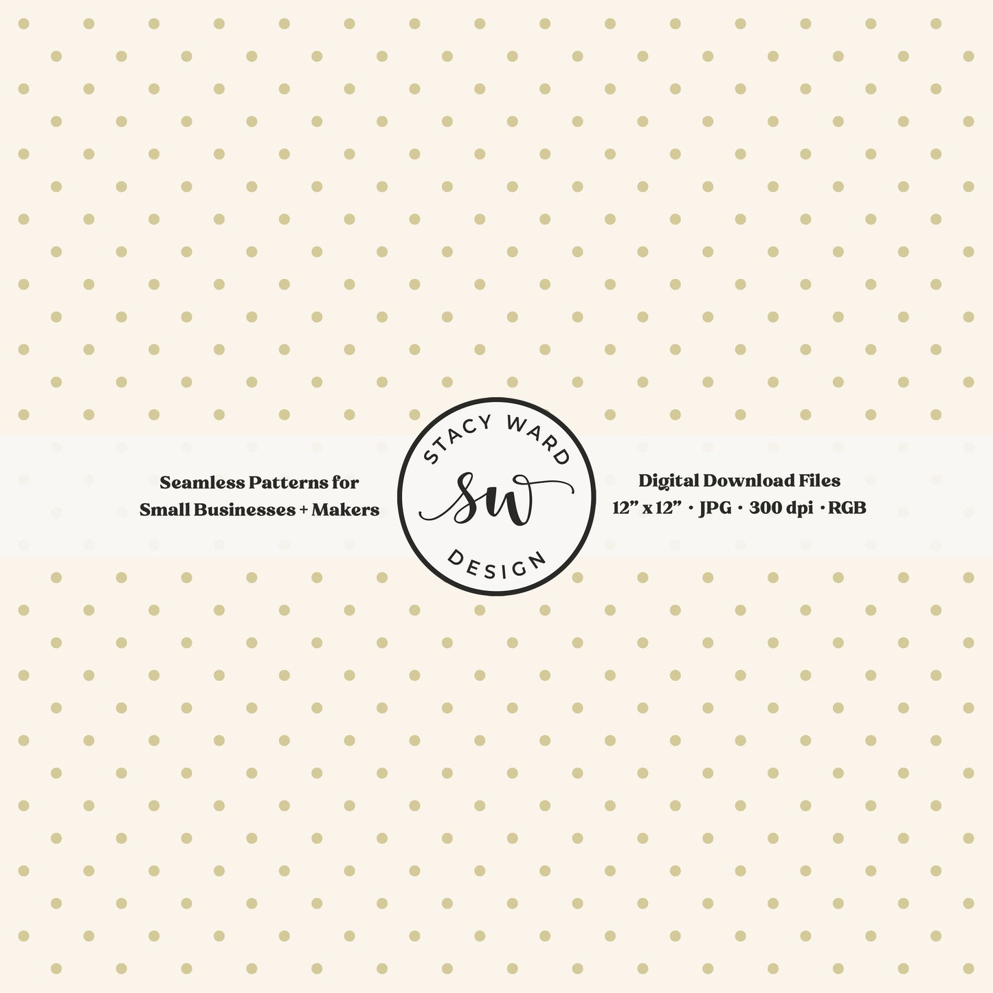 One eighth inch pin dot seamless pattern in yellowish green on cream small scale polka dots coordinate digital file for fabric printing