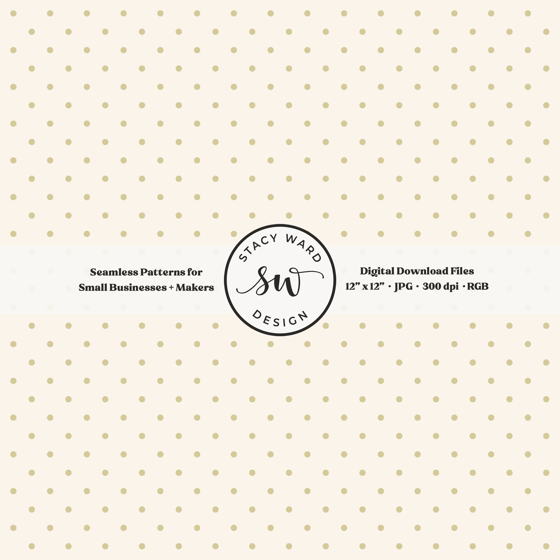 One eighth inch pin dot seamless pattern in yellowish green on cream small scale polka dots coordinate digital file for fabric printing