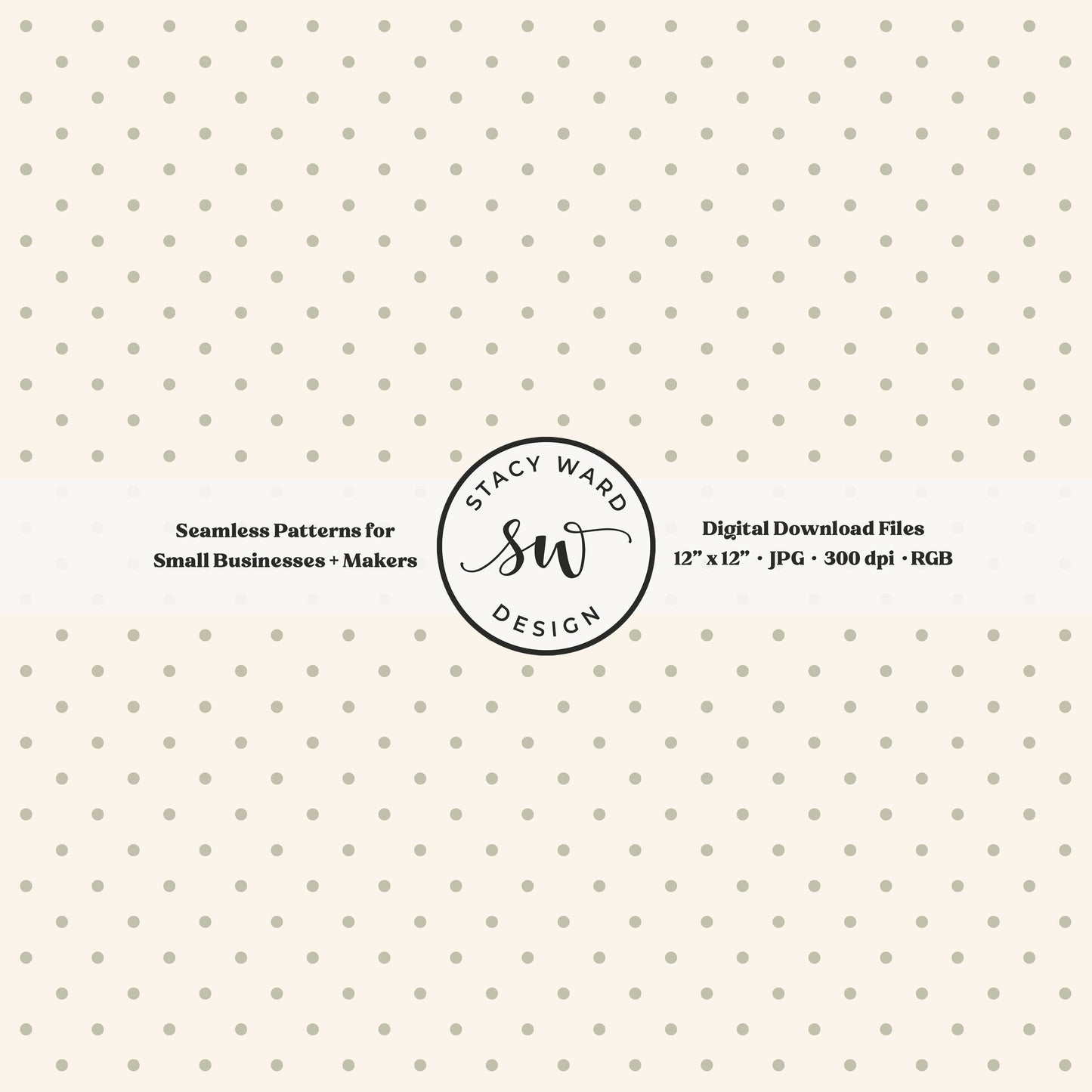 One eighth inch pin dot seamless pattern in dusty sage on cream small scale polka dots coordinate digital file for fabric printing