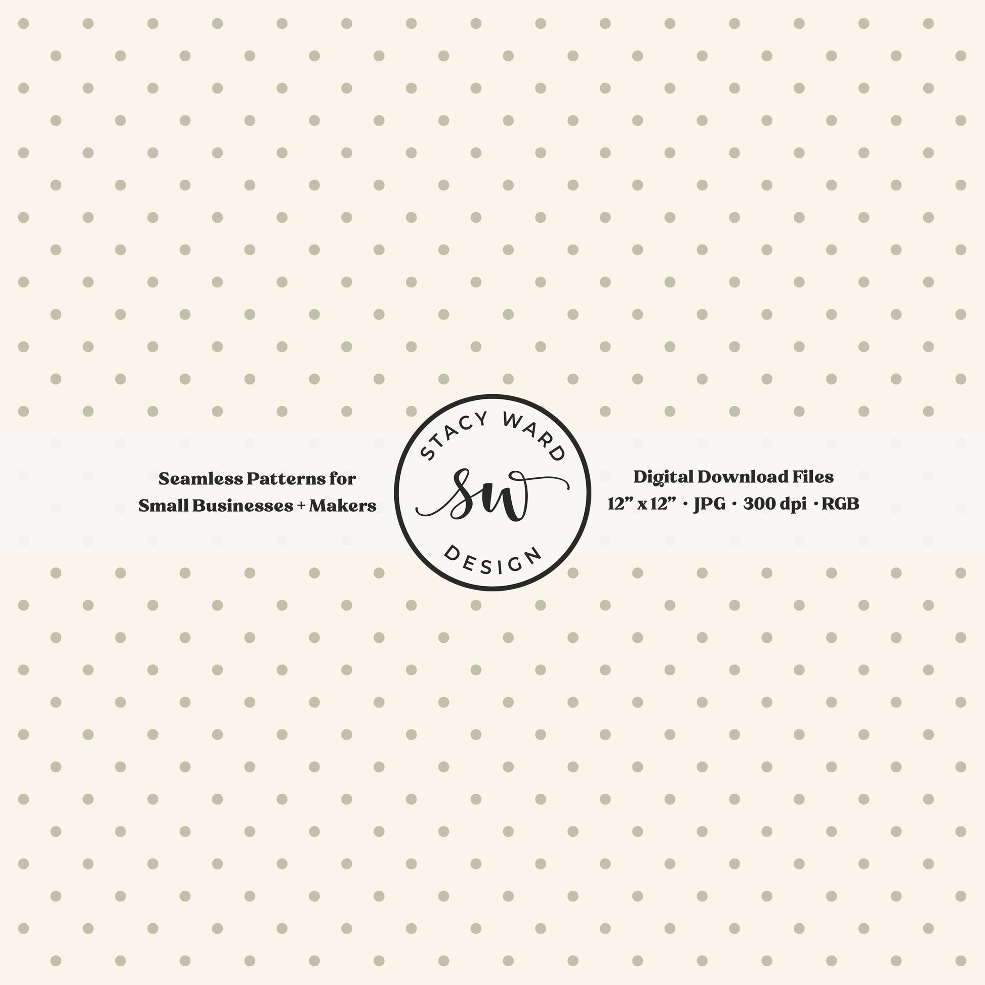 One eighth inch pin dot seamless pattern in dusty sage on cream small scale polka dots coordinate digital file for fabric printing