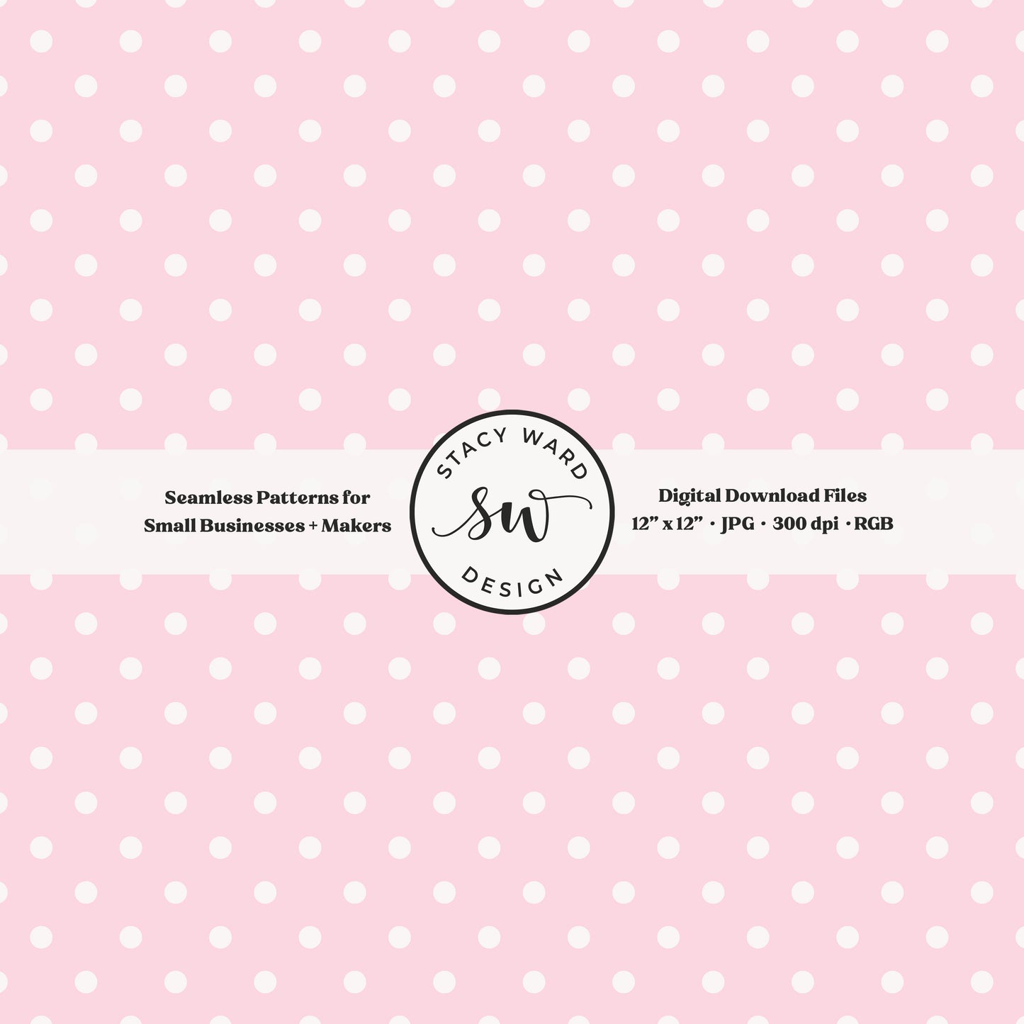 One quarter inch small dots seamless pattern in off white on light pink little polka dots coordinate digital file for fabric printing