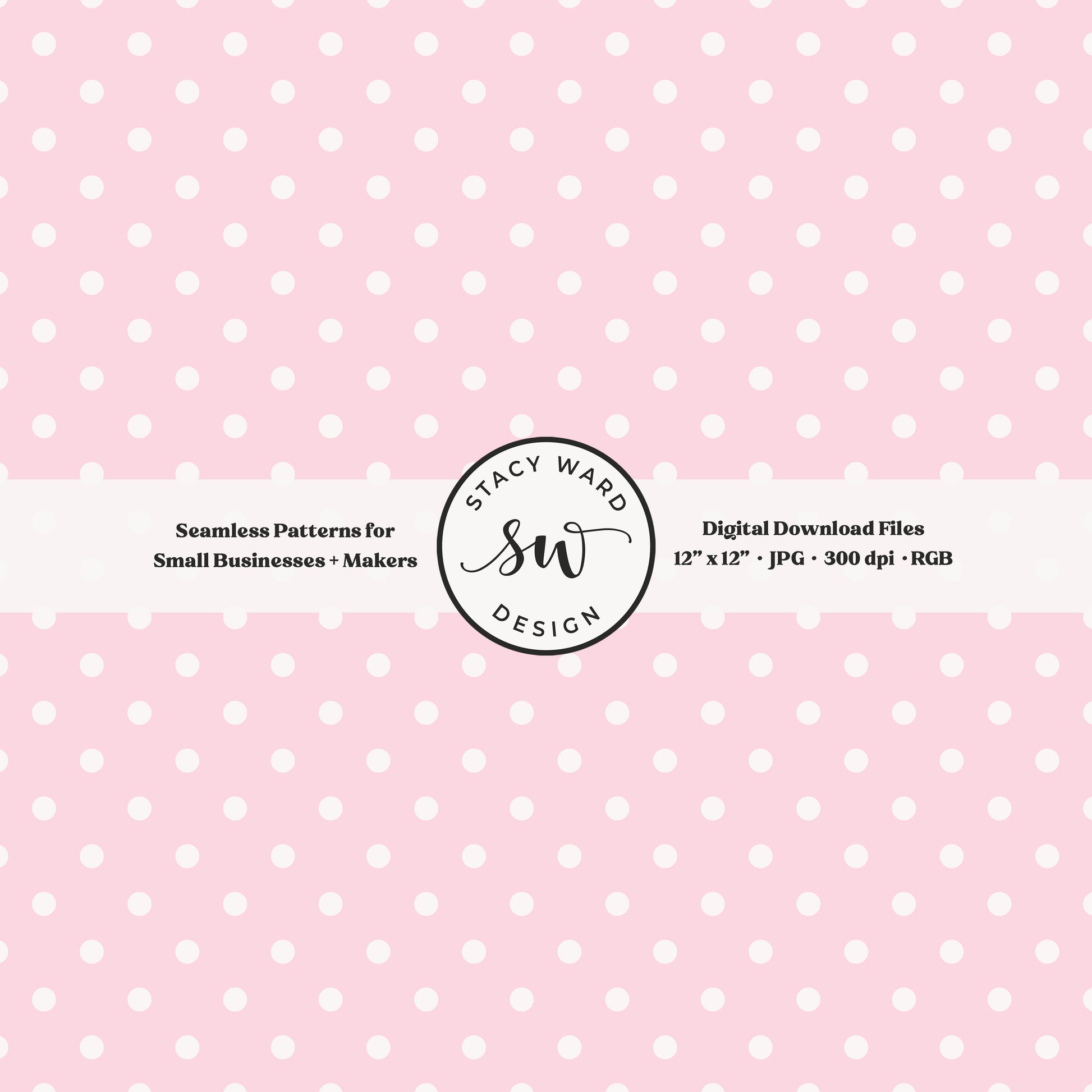 One quarter inch small dots seamless pattern in off white on light pink little polka dots coordinate digital file for fabric printing
