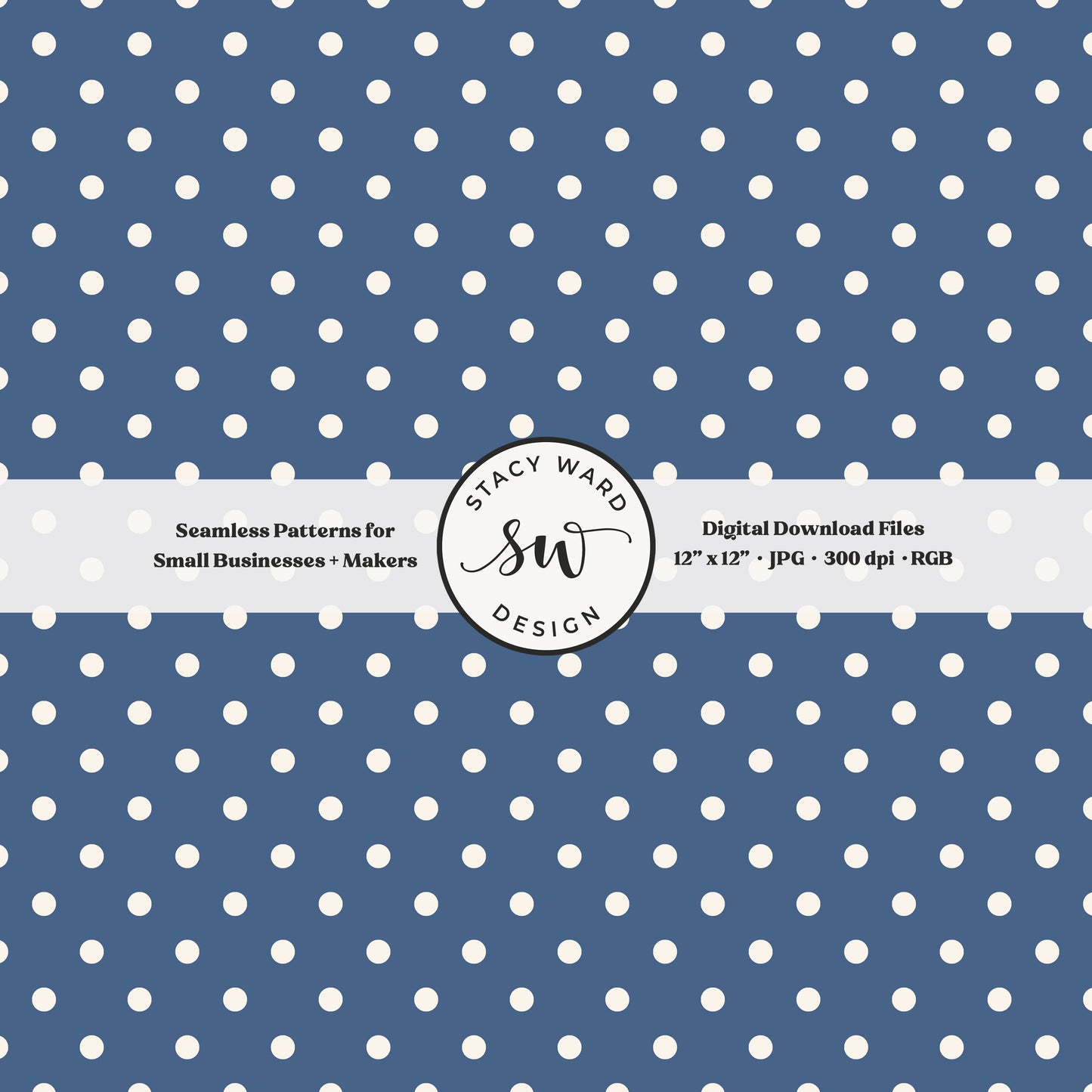 One quarter inch small dots seamless pattern in cream on retro teal little polka dots coordinate digital file for fabric printing