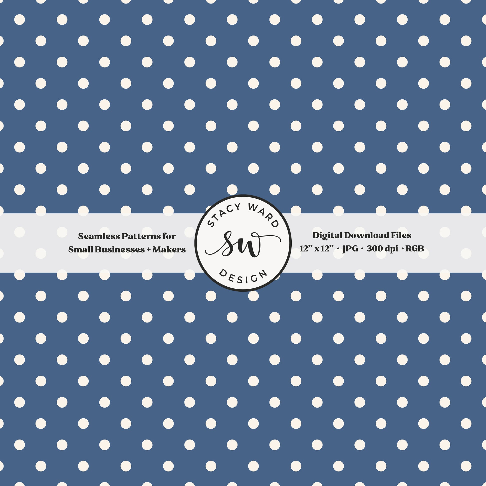 One quarter inch small dots seamless pattern in cream on retro teal little polka dots coordinate digital file for fabric printing