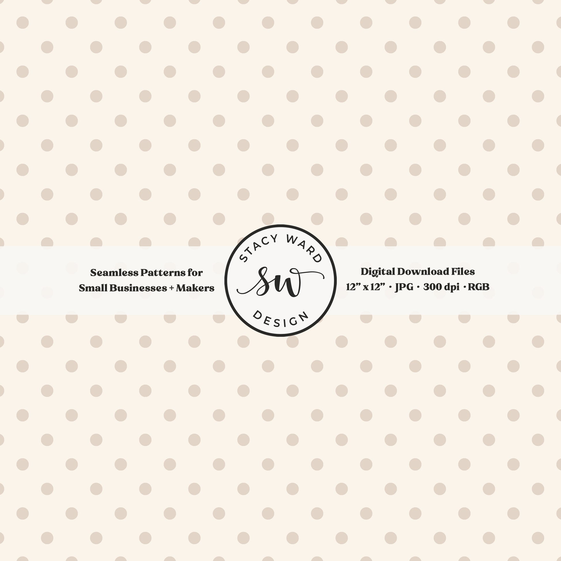 1/4" small dots seamless pattern in soft brown on cream tiny polka dots coordinate print