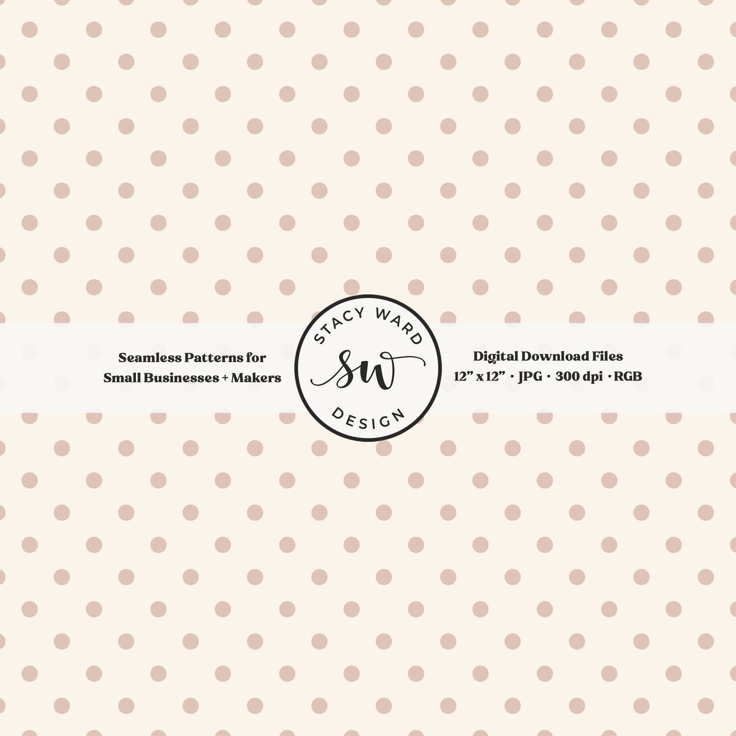 1/4" small dots seamless pattern in muted dusty rose on cream tiny polka dots coordinate print
