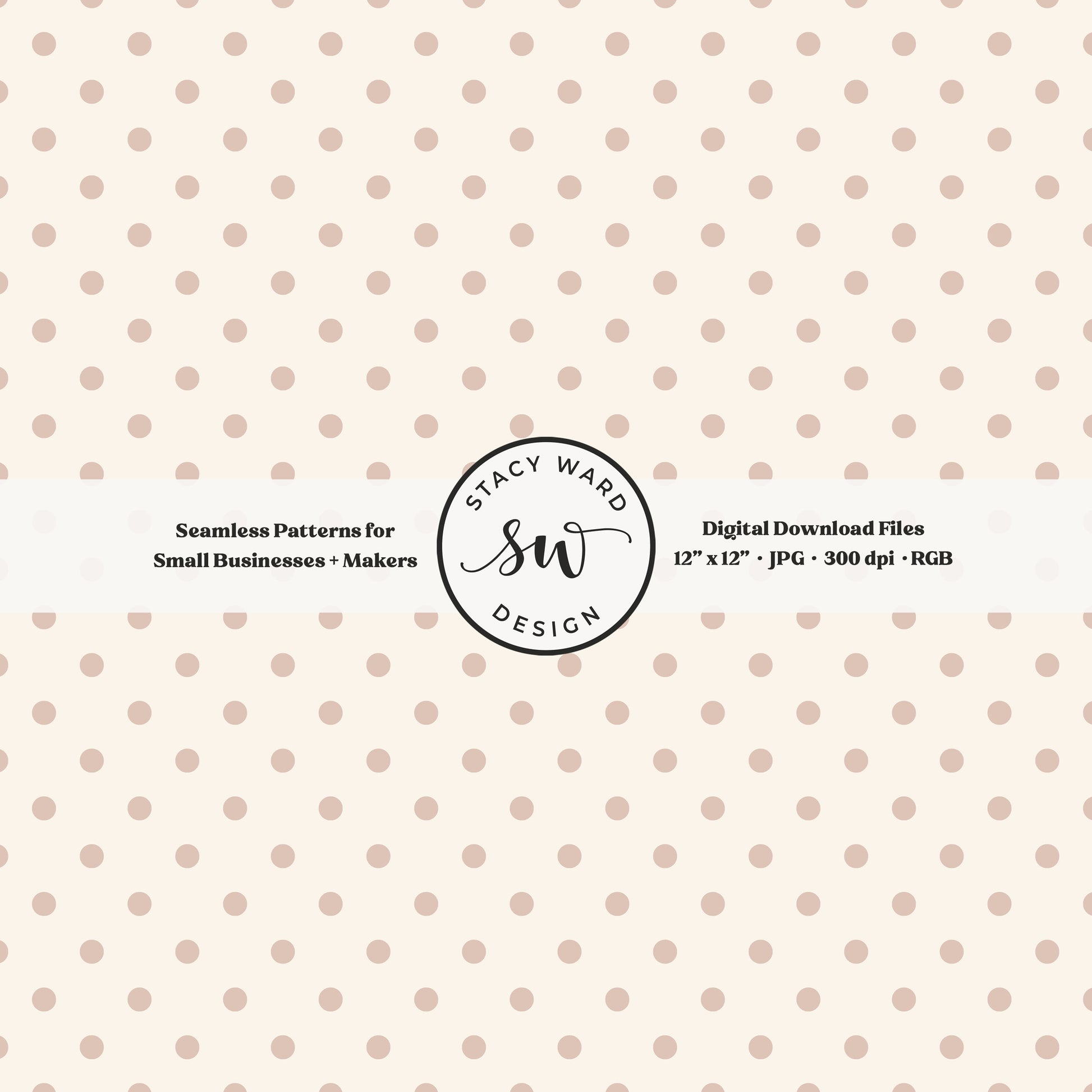 1/4" small dots seamless pattern in muted dusty rose on cream tiny polka dots coordinate print