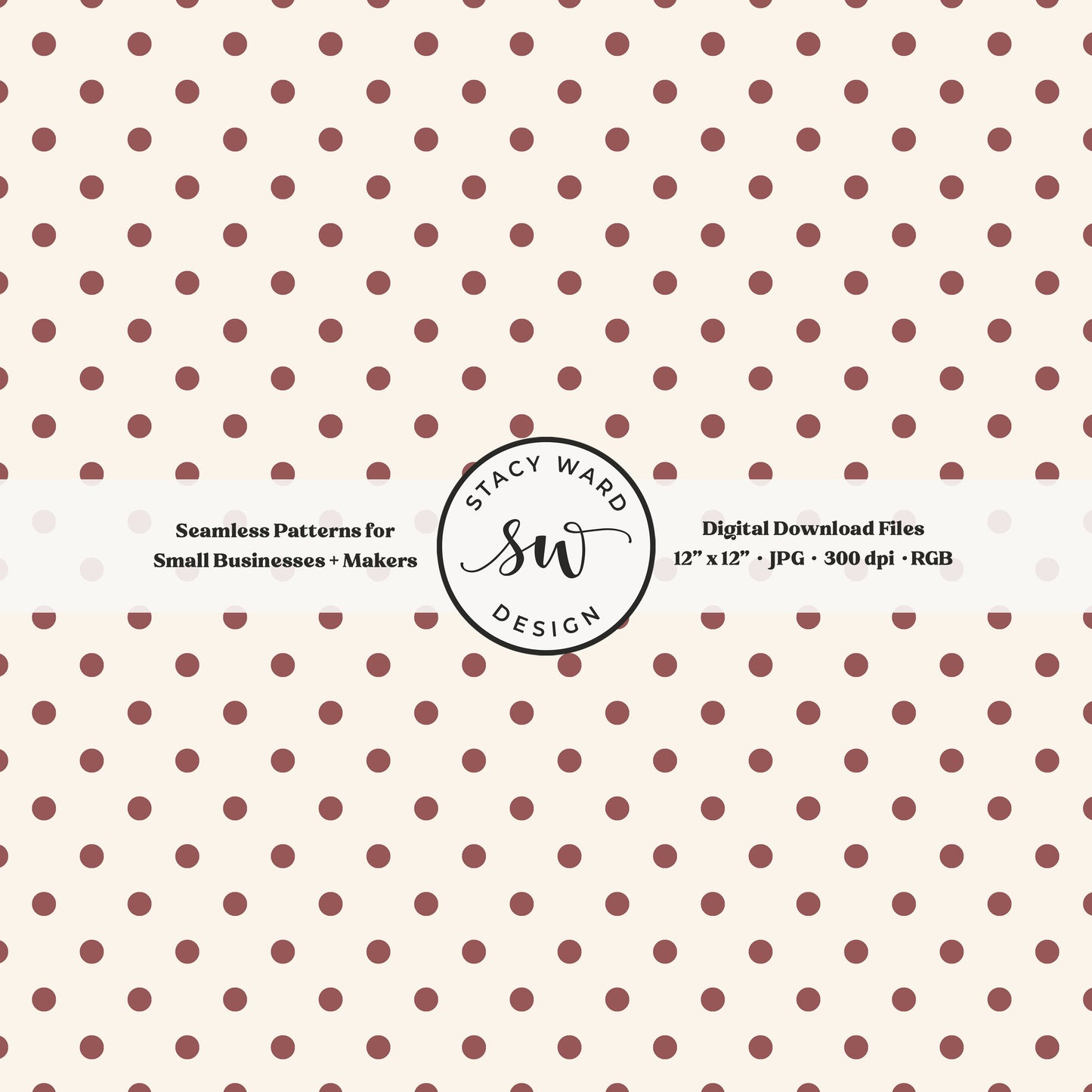 1/4" small dots seamless pattern in burgundy on cream tiny polka dots coordinate print