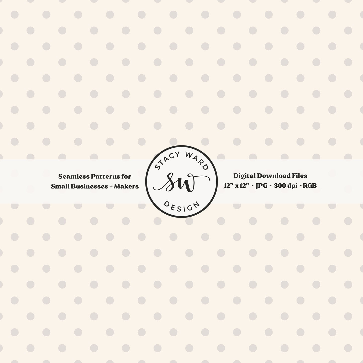 1/4" small dots seamless pattern in pale greige on cream tiny polka dots coordinate print