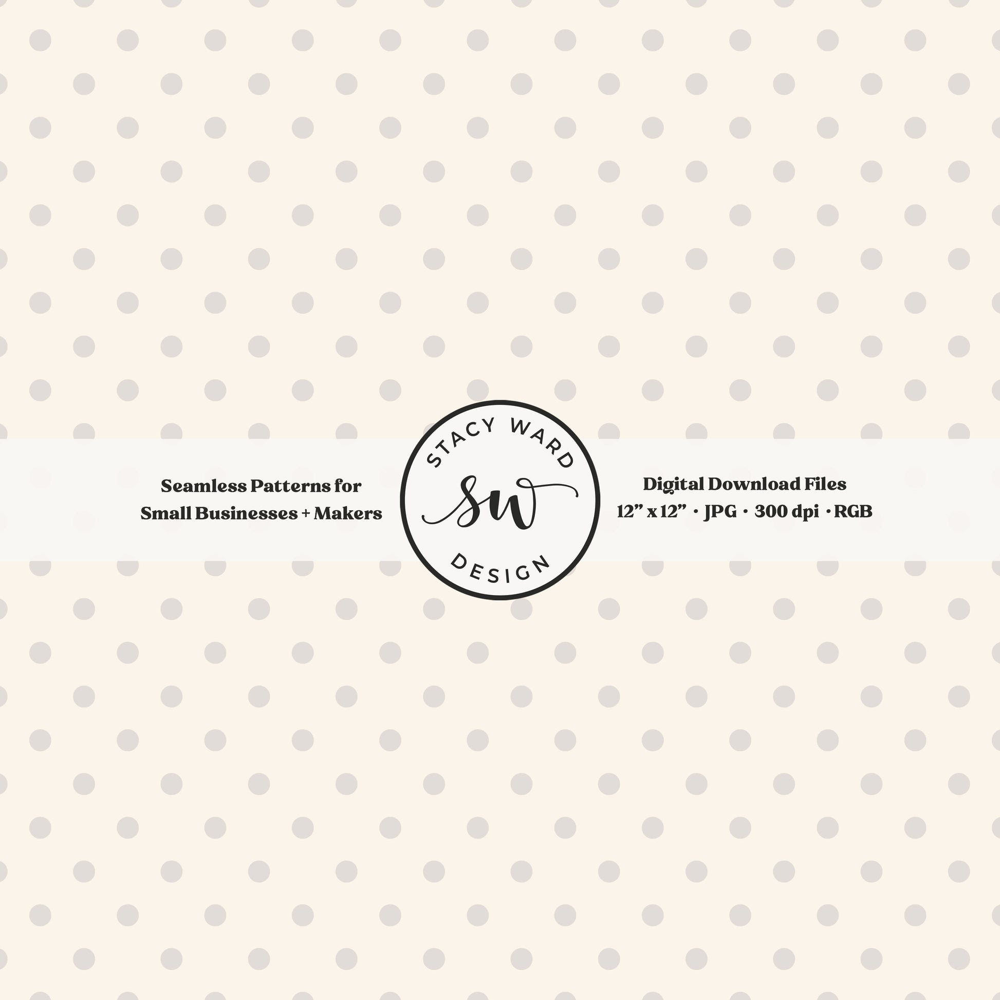 1/4" small dots seamless pattern in pale greige on cream tiny polka dots coordinate print