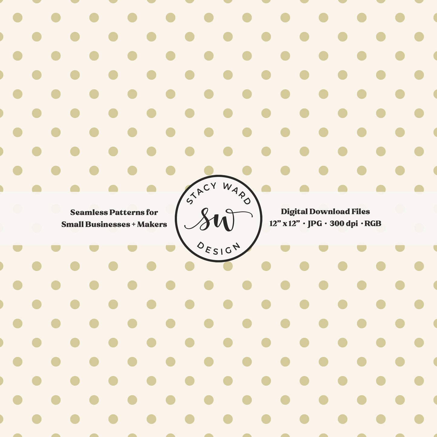 1/4" small dots seamless pattern in yellowish green on cream tiny polka dots coordinate print