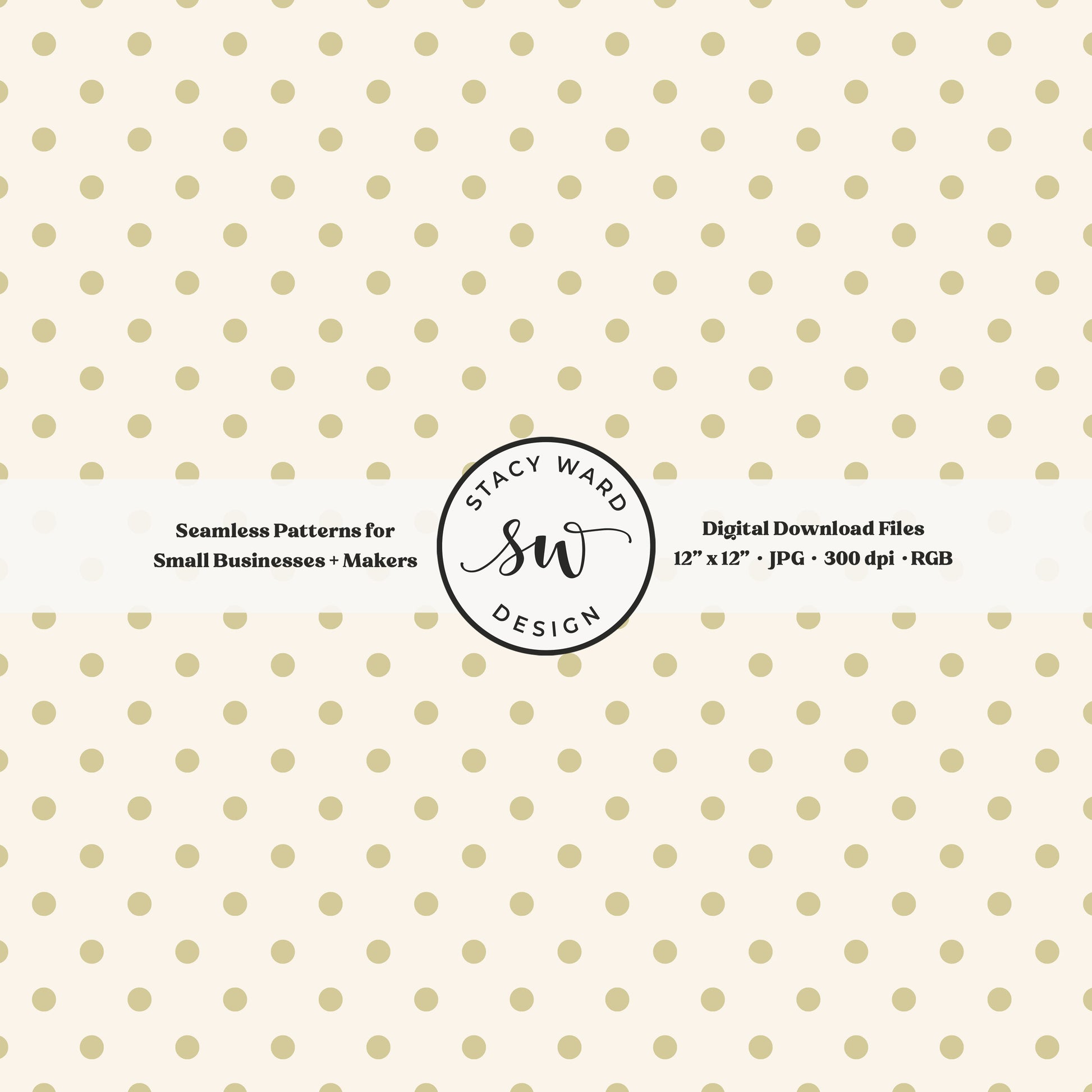1/4" small dots seamless pattern in yellowish green on cream tiny polka dots coordinate print