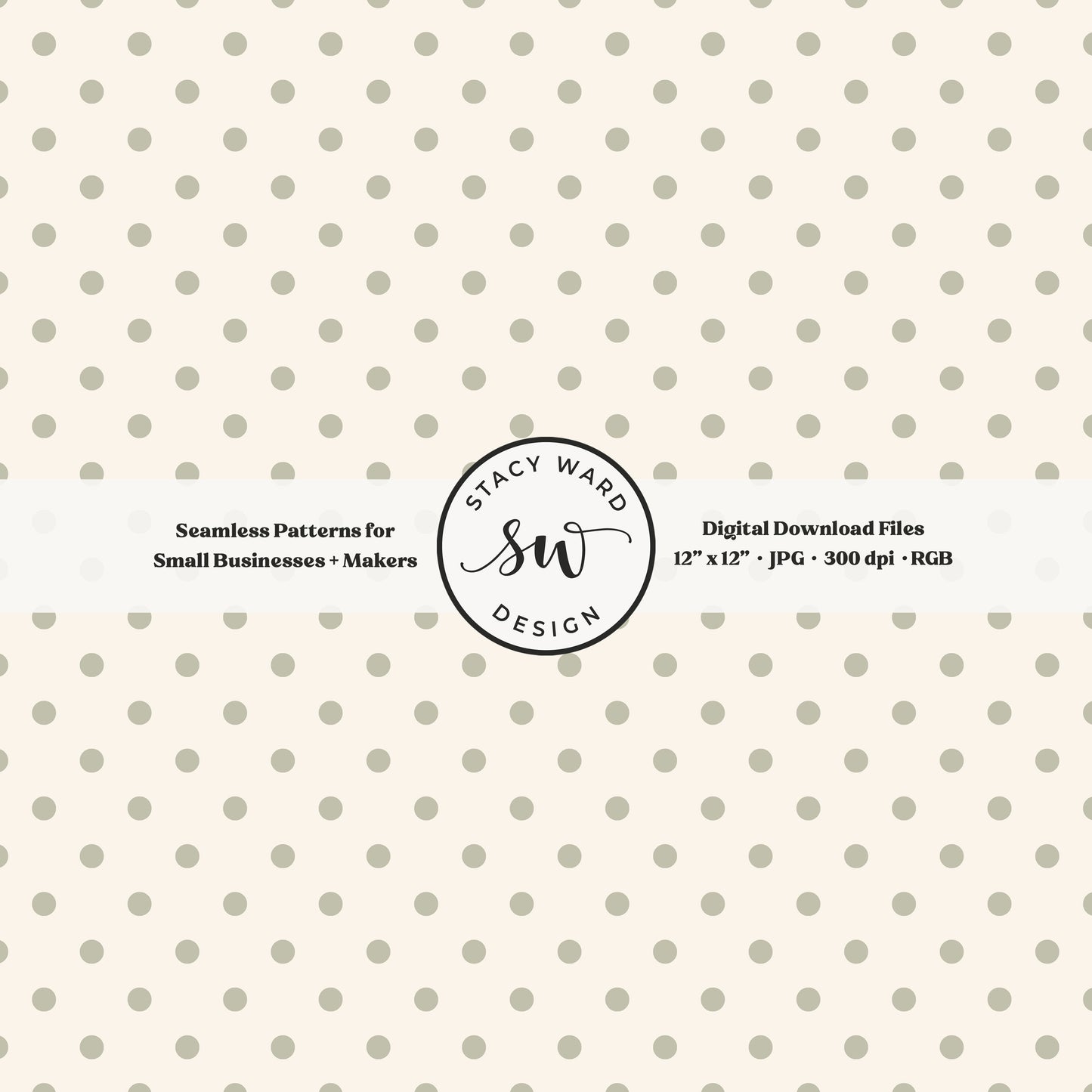 1/4" small dots seamless pattern in dusty sage on cream tiny polka dots coordinate print