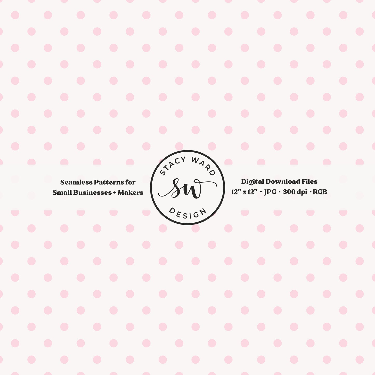 1/4" small dots seamless pattern in light pink on off white tiny polka dots coordinate print