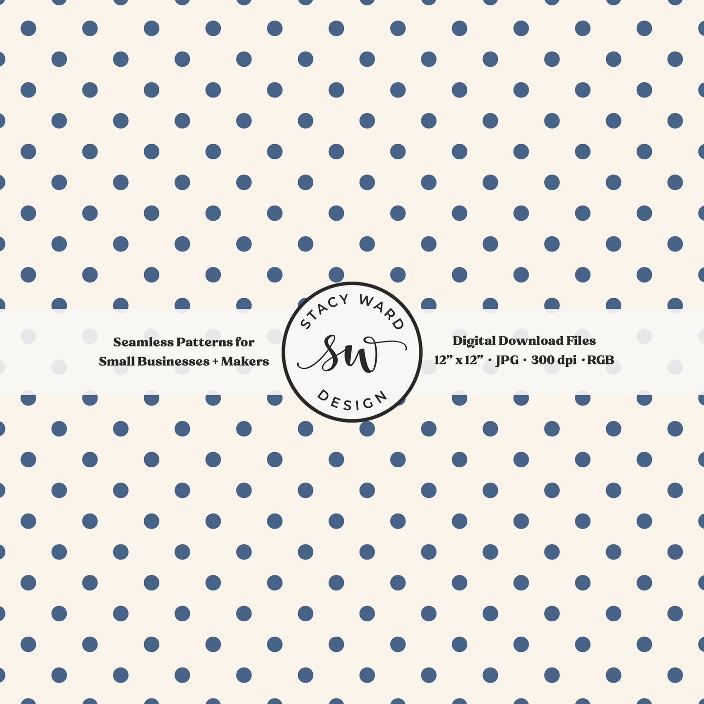 1/4" small dots seamless pattern in retro teal on cream tiny polka dots coordinate print