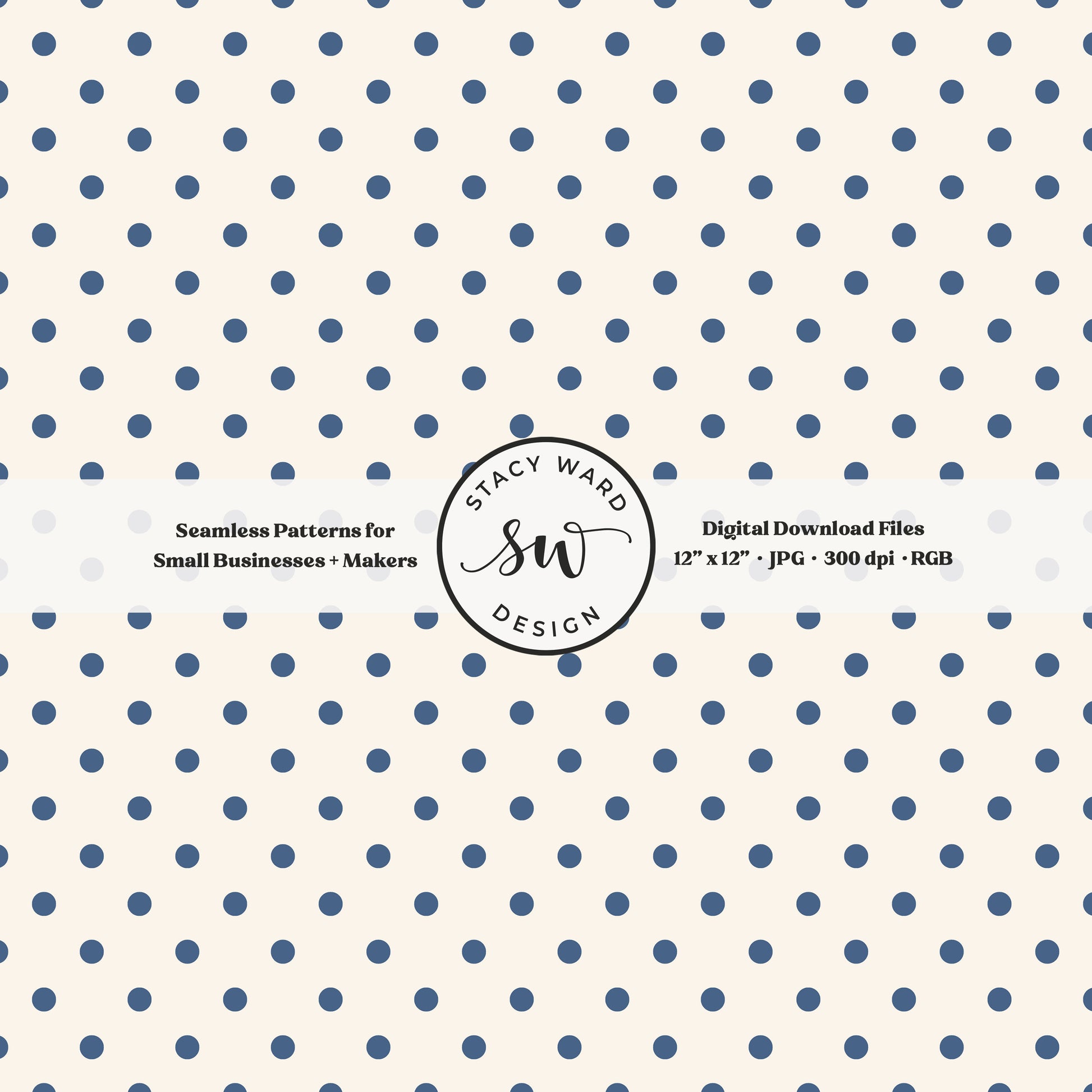 1/4" small dots seamless pattern in retro teal on cream tiny polka dots coordinate print