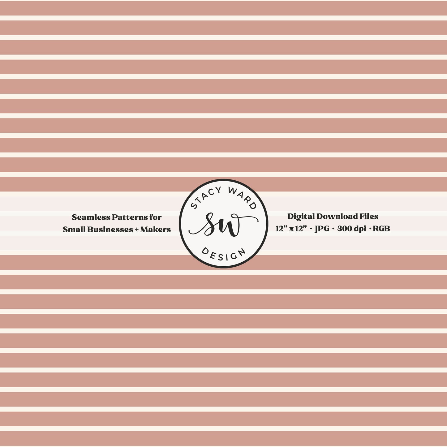 one eighth inch pinstripe seamless pattern in cream on dusty rose thin line quilting blender stripes