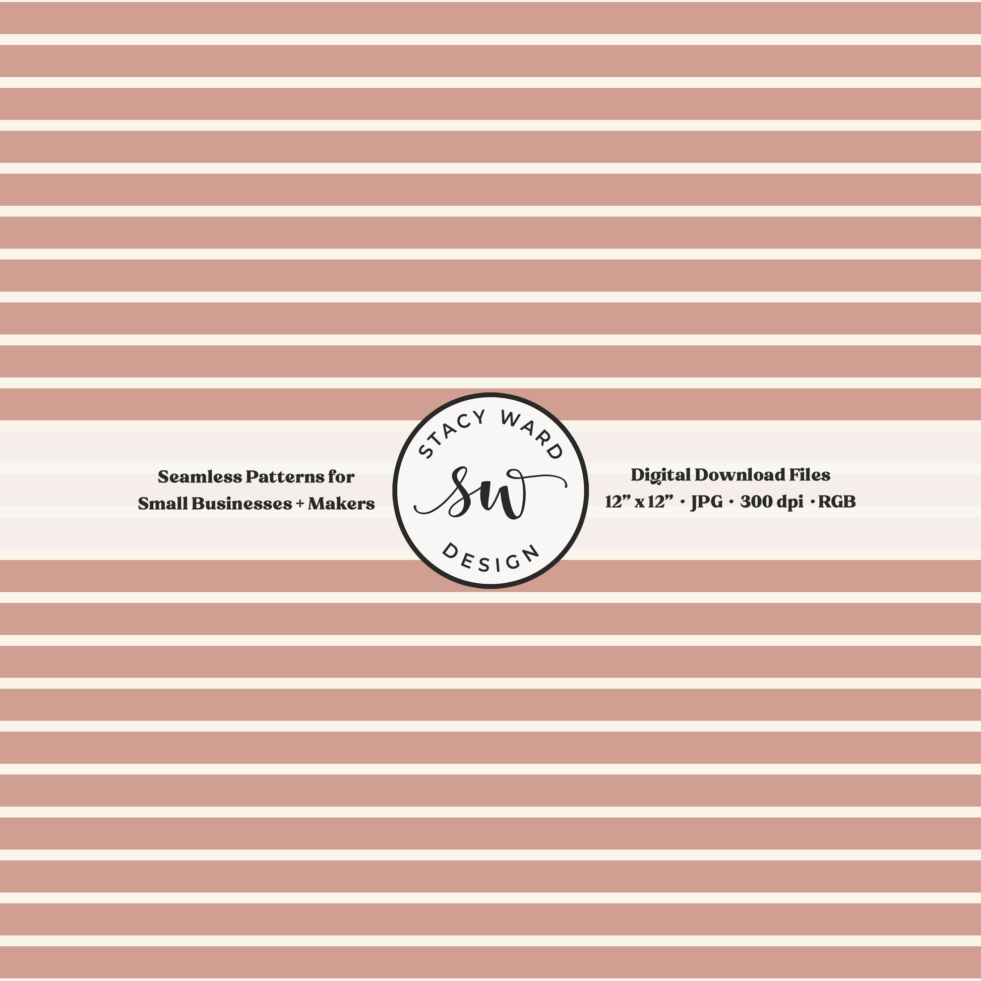 one eighth inch pinstripe seamless pattern in cream on dusty rose thin line quilting blender stripes