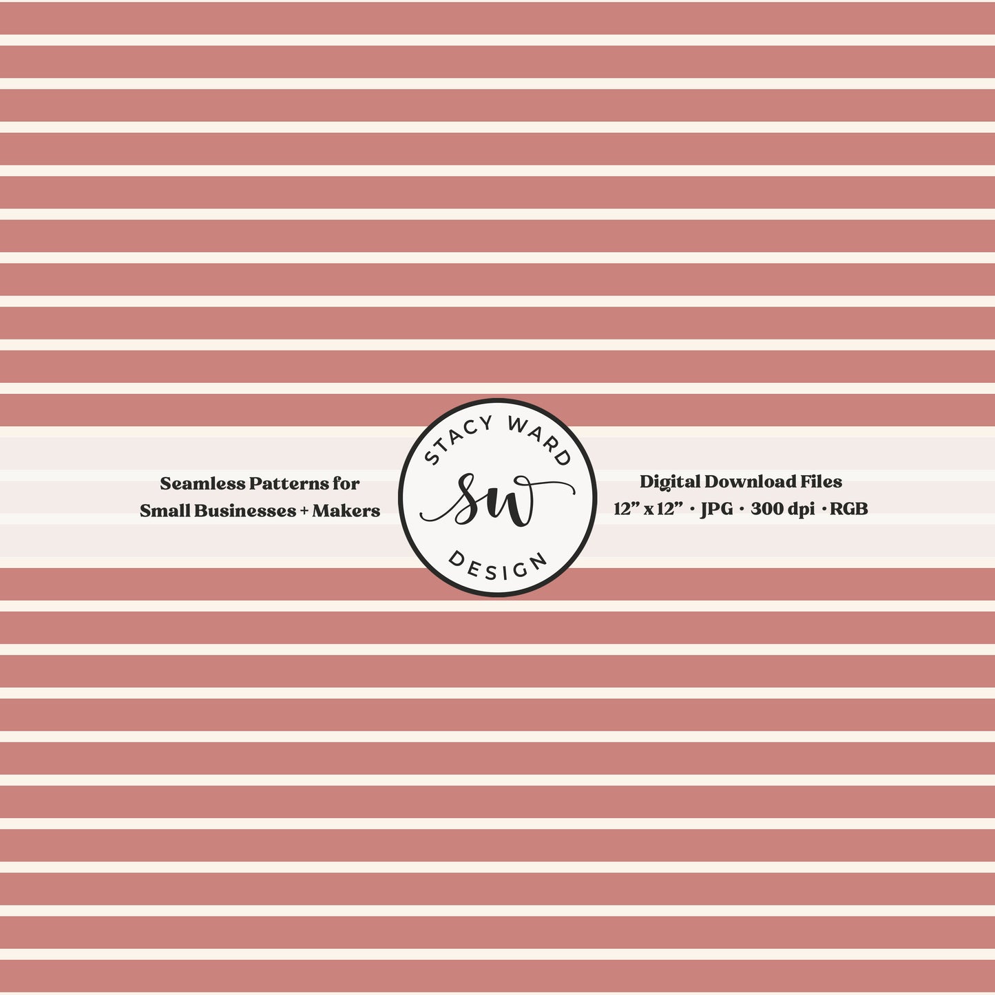 one eighth inch pinstripe seamless pattern in cream on muted rose thin line quilting blender stripes
