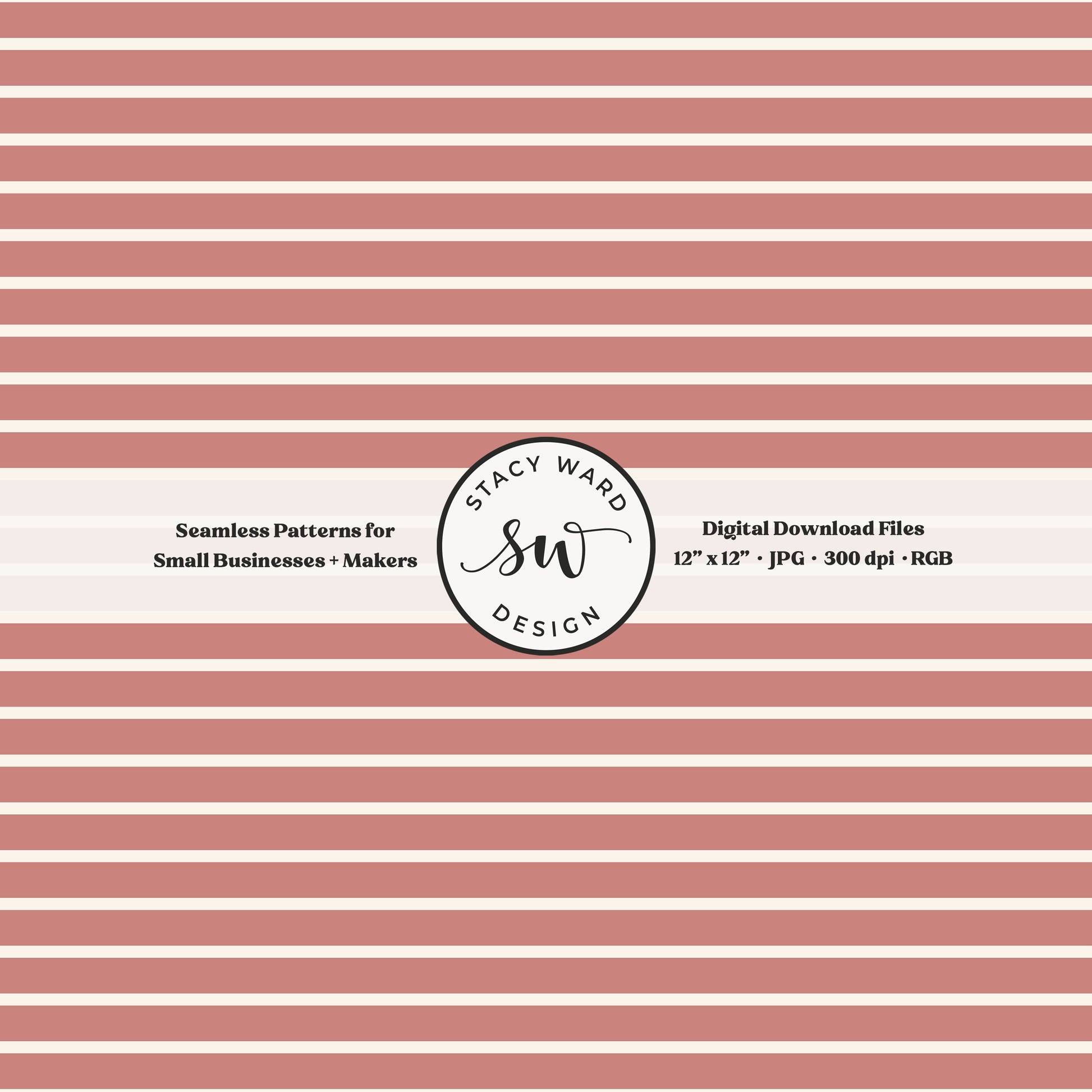 one eighth inch pinstripe seamless pattern in cream on muted rose thin line quilting blender stripes