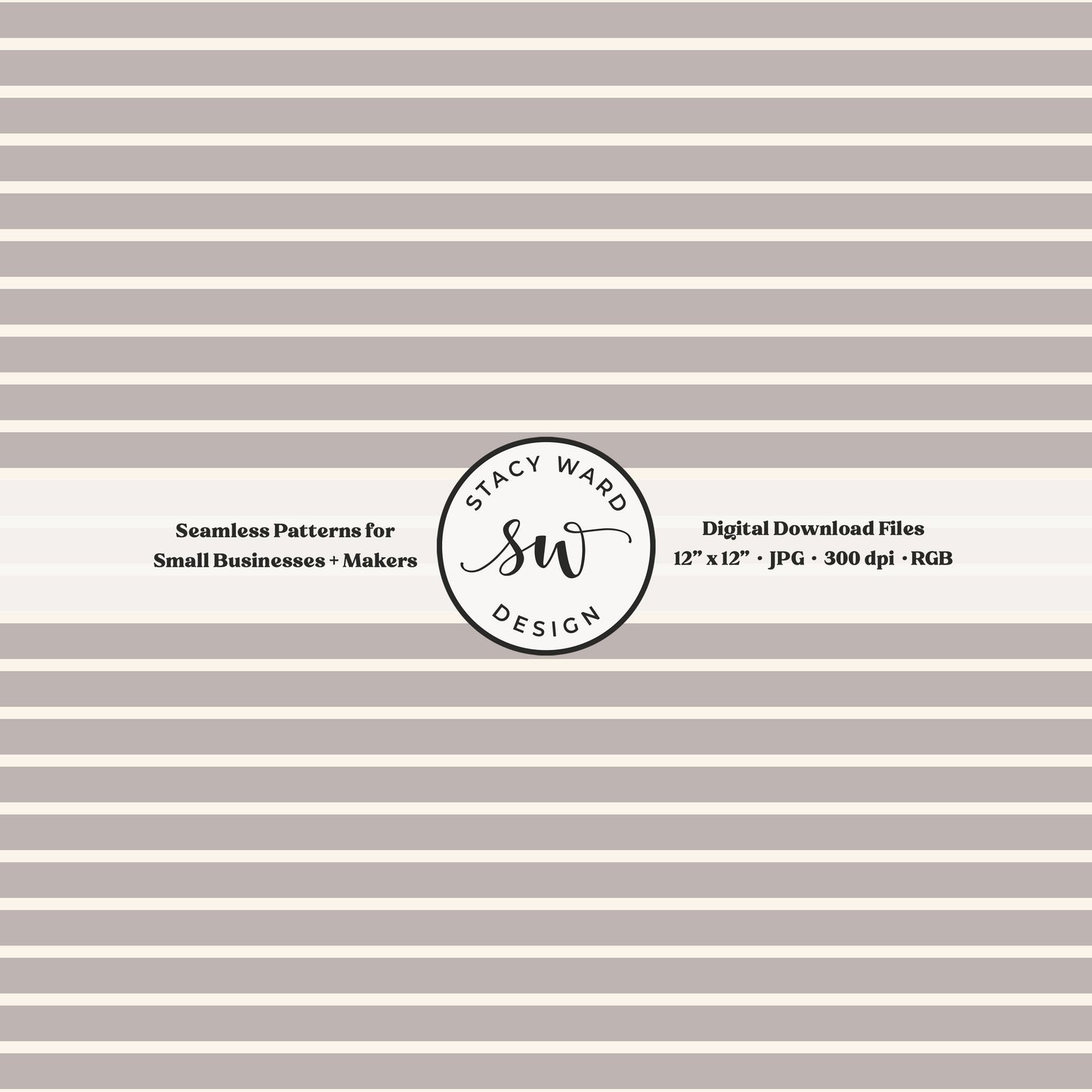 one eighth inch pinstripe seamless pattern in cream on gray brown thin line quilting blender stripes