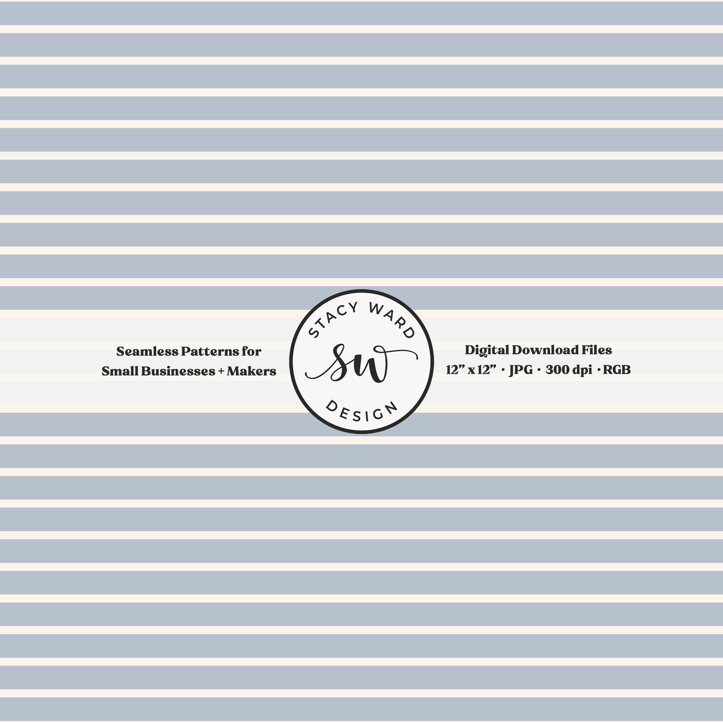 one eighth inch pinstripe seamless pattern in cream on soft blue thin line quilting blender stripes