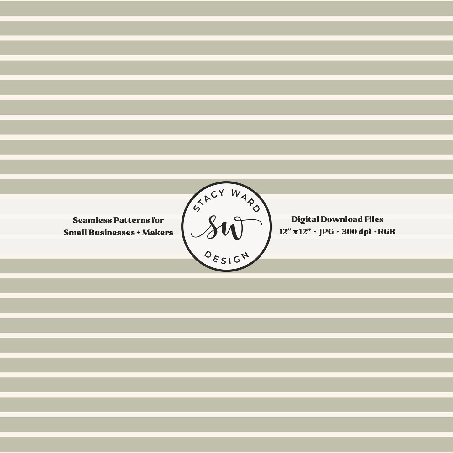 one eighth inch pinstripe seamless pattern in cream on sage green thin line quilting blender stripes
