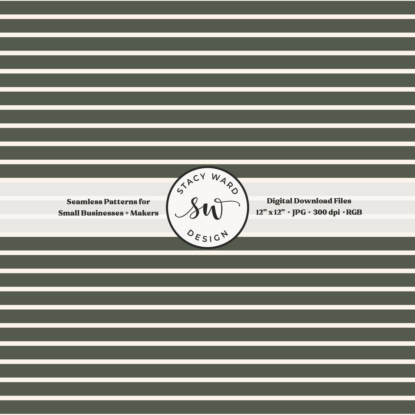 one eighth inch pinstripe seamless pattern in cream on forest green thin line quilting blender stripes