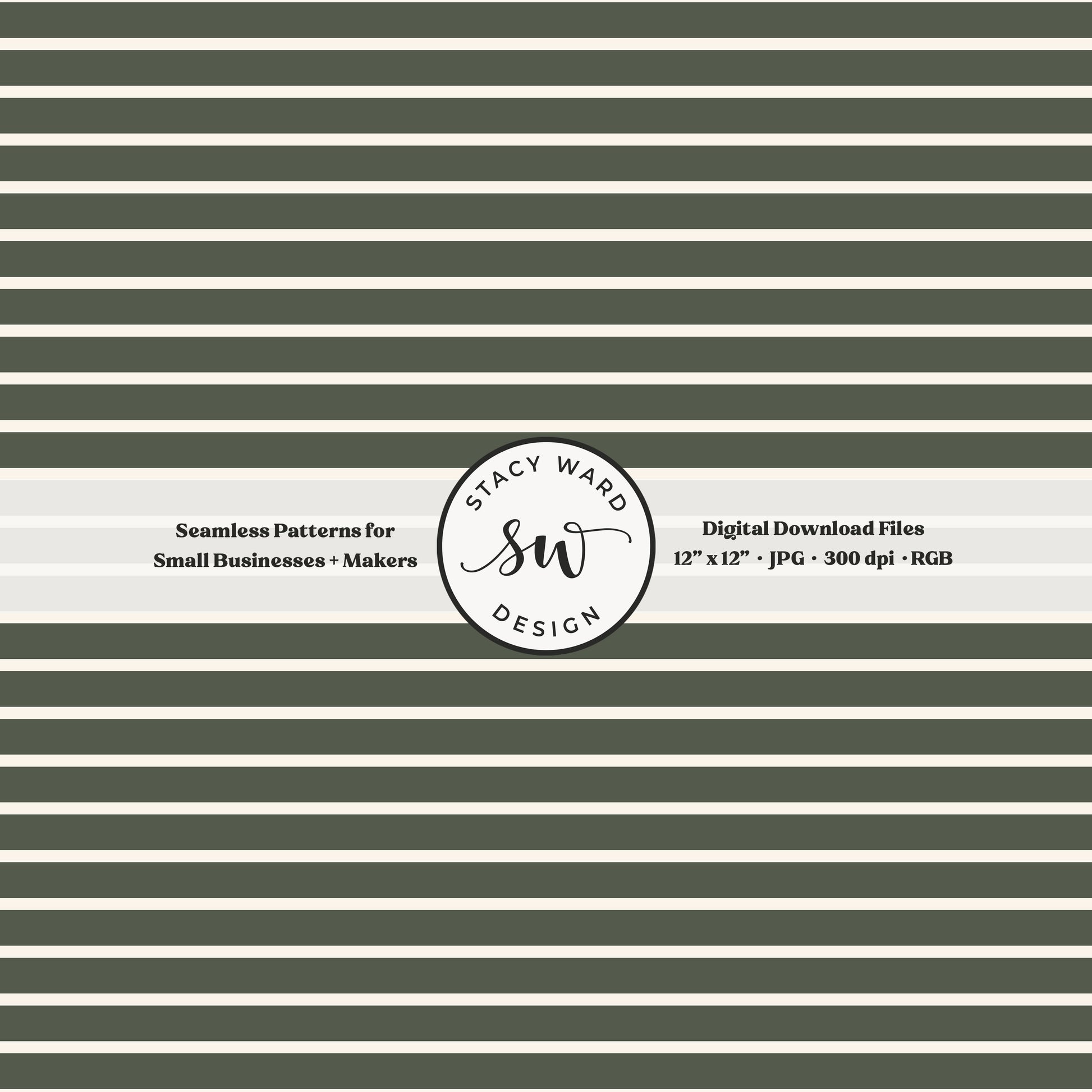 one eighth inch pinstripe seamless pattern in cream on forest green thin line quilting blender stripes