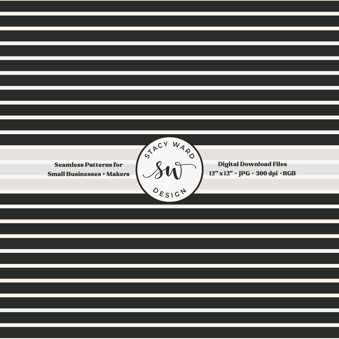 one eighth inch pinstripe seamless pattern in cream on charcoal black thin line quilting blender stripes