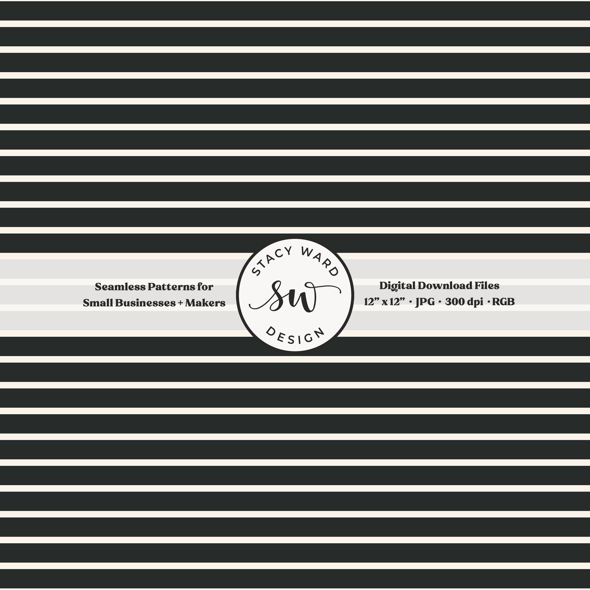 one eighth inch pinstripe seamless pattern in cream on charcoal black thin line quilting blender stripes