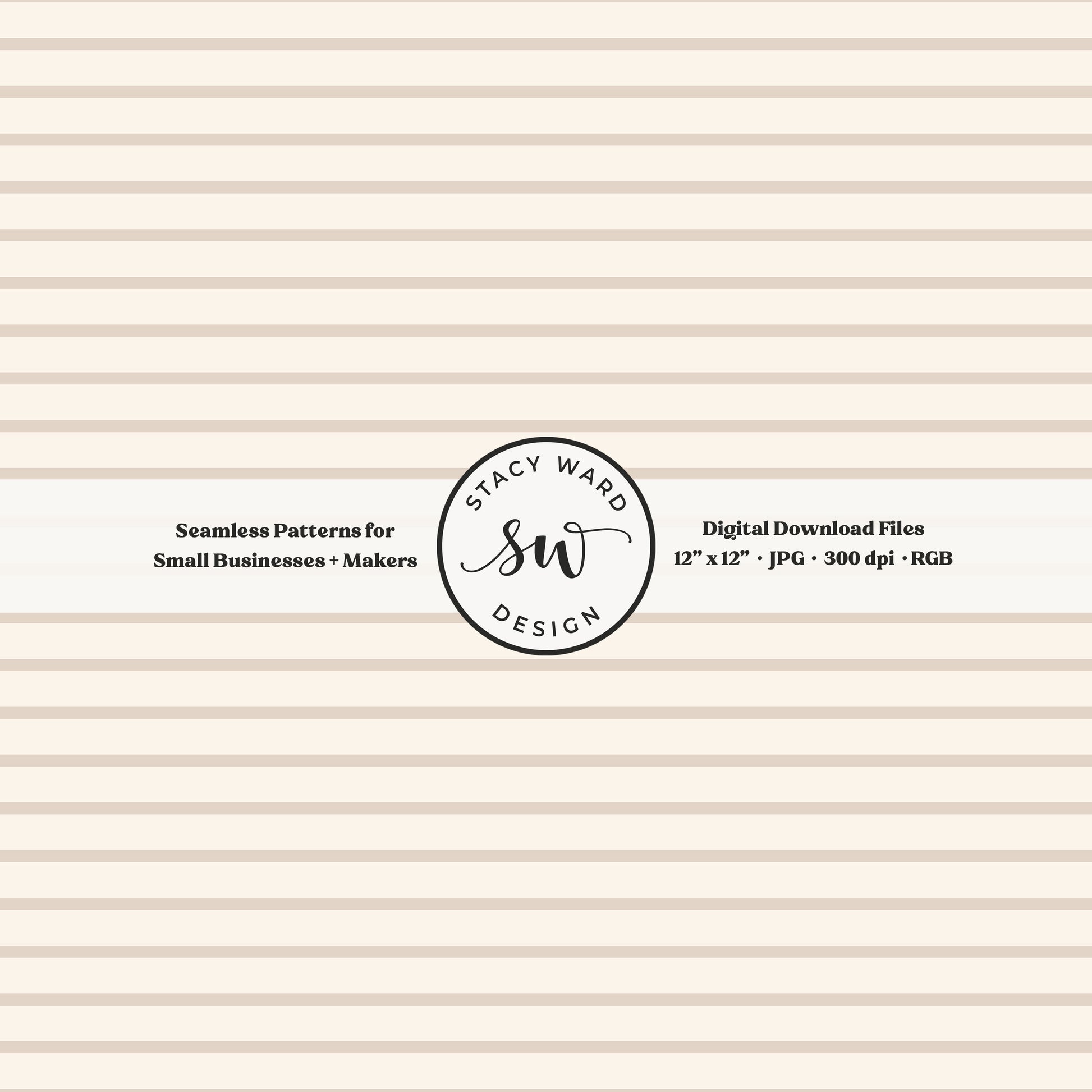 One eighth inch pinstripes seamless pattern in soft brown on cream narrow lined low volume blender pattern for fabric printing