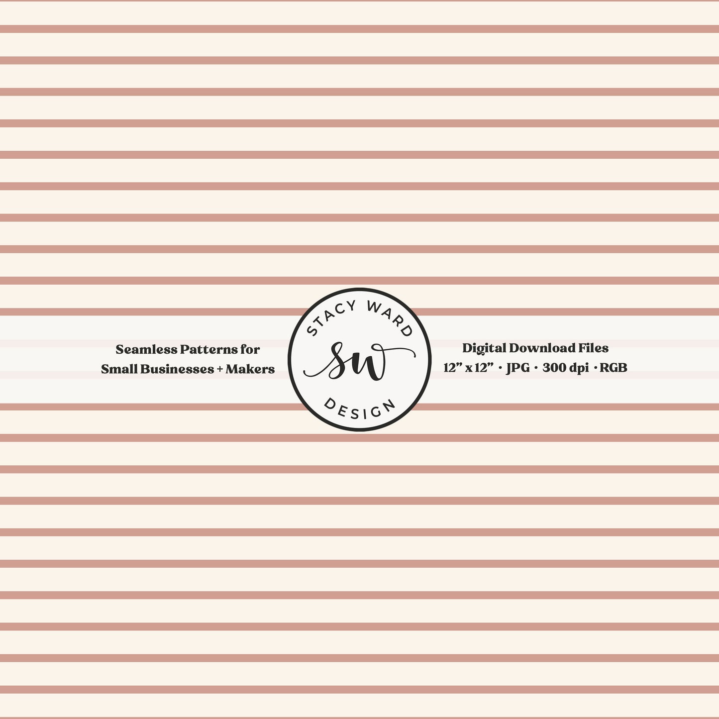 One eighth inch pinstripes seamless pattern in dusky pink on cream narrow lined low volume blender pattern for fabric printing