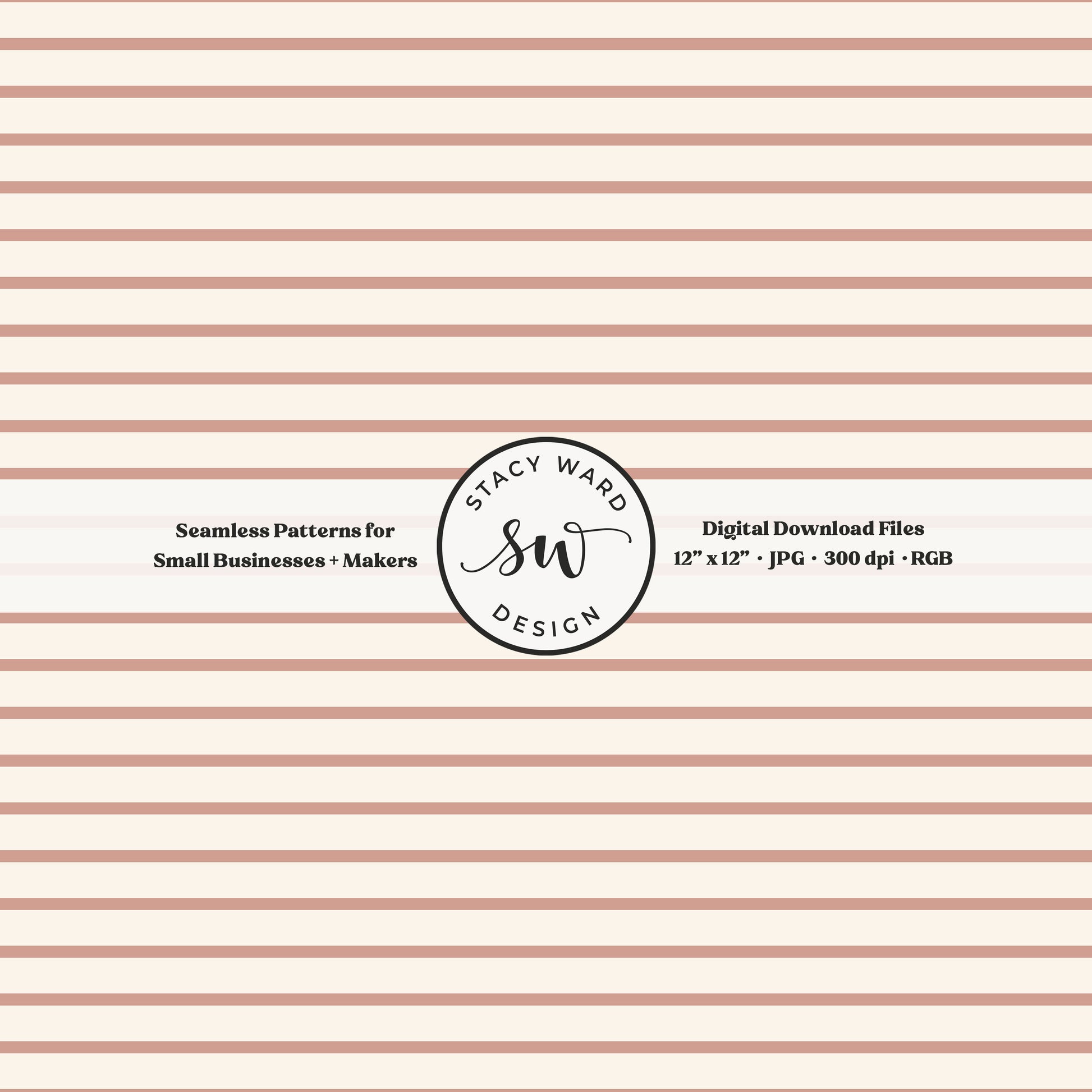 One eighth inch pinstripes seamless pattern in dusky pink on cream narrow lined low volume blender pattern for fabric printing